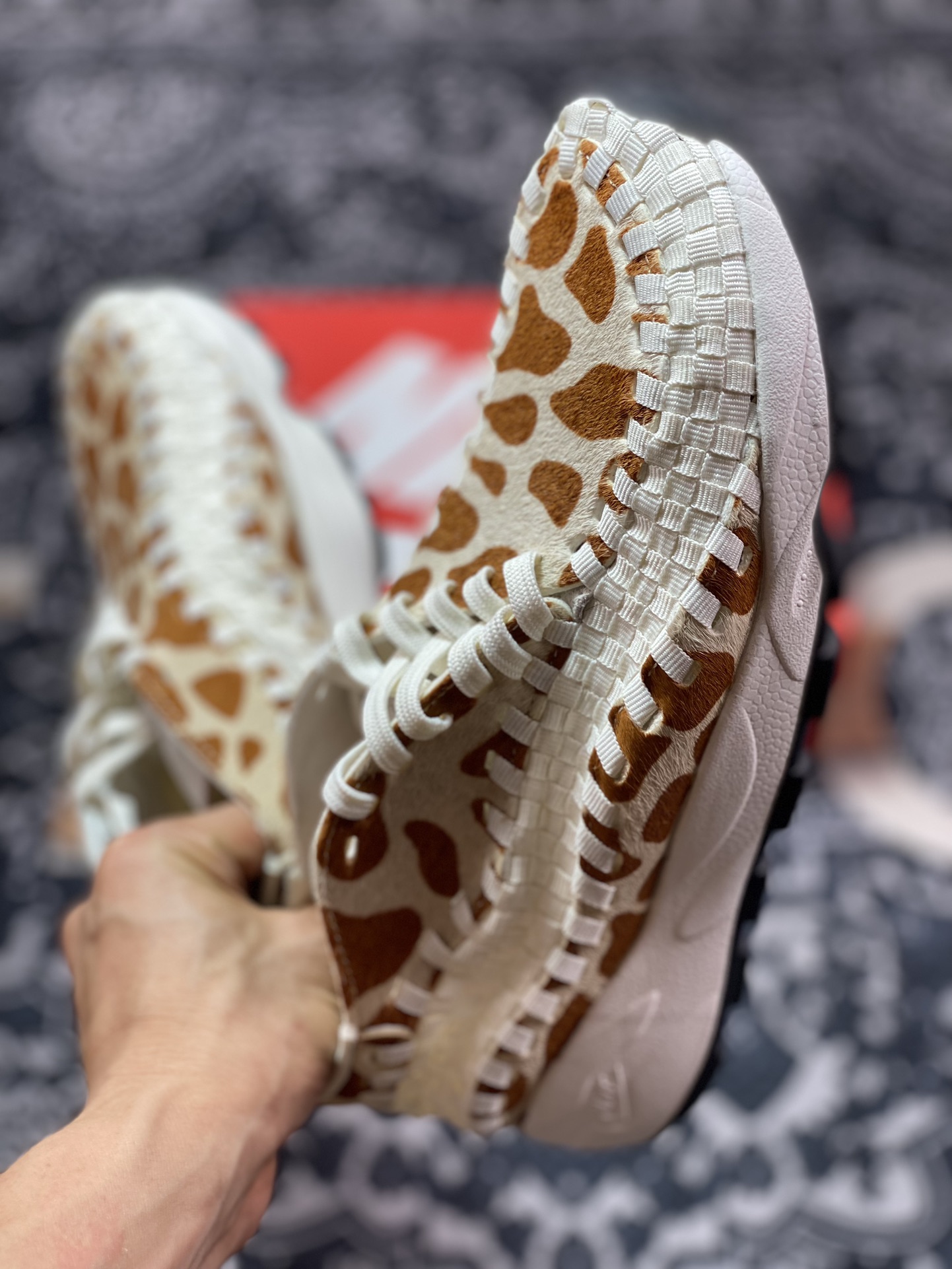 Nk Air Footscape Woven asymmetrical woven non-slip wear-resistant low-top casual shoes FB1959-100