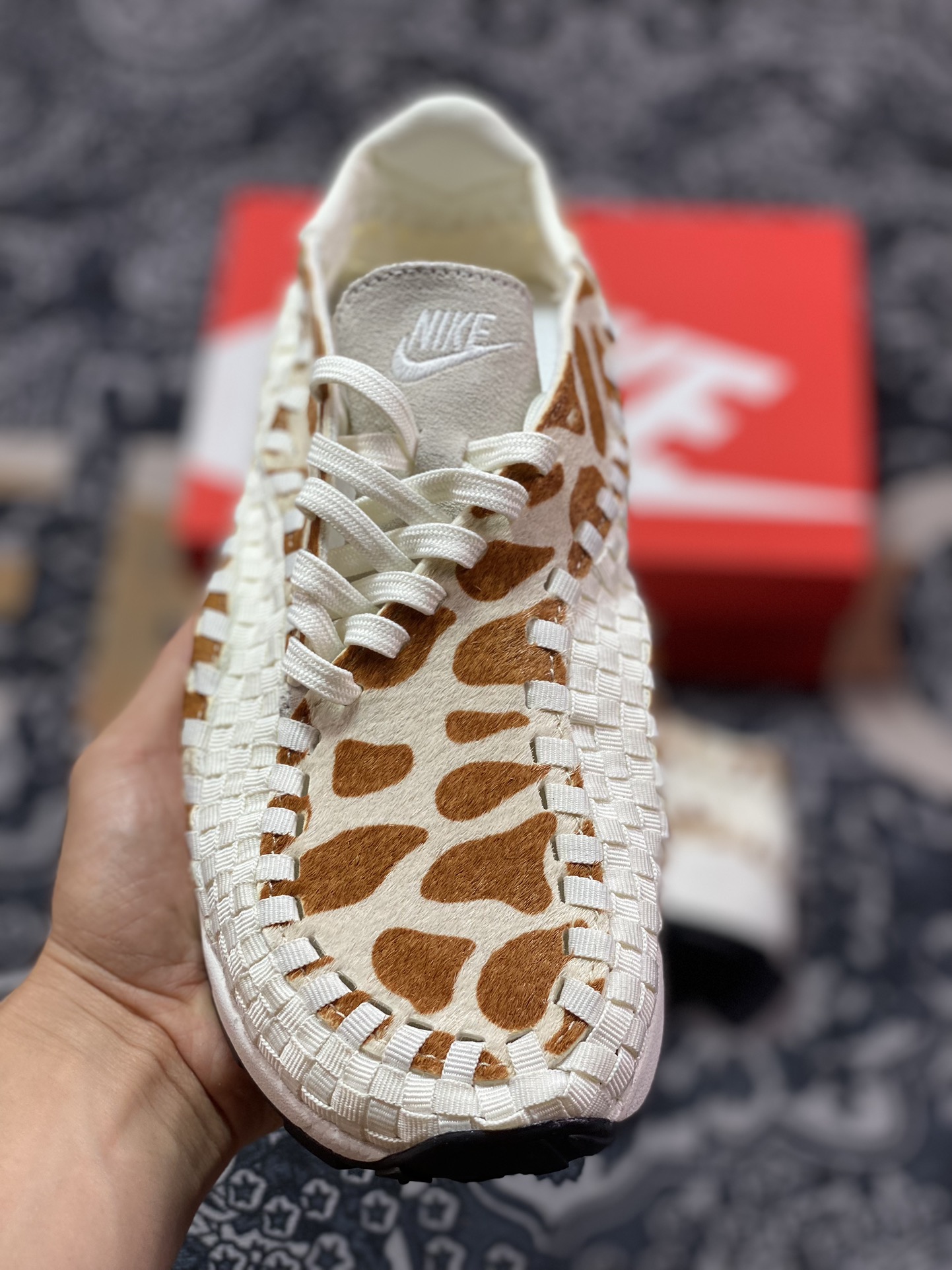 Nk Air Footscape Woven asymmetrical woven non-slip wear-resistant low-top casual shoes FB1959-100