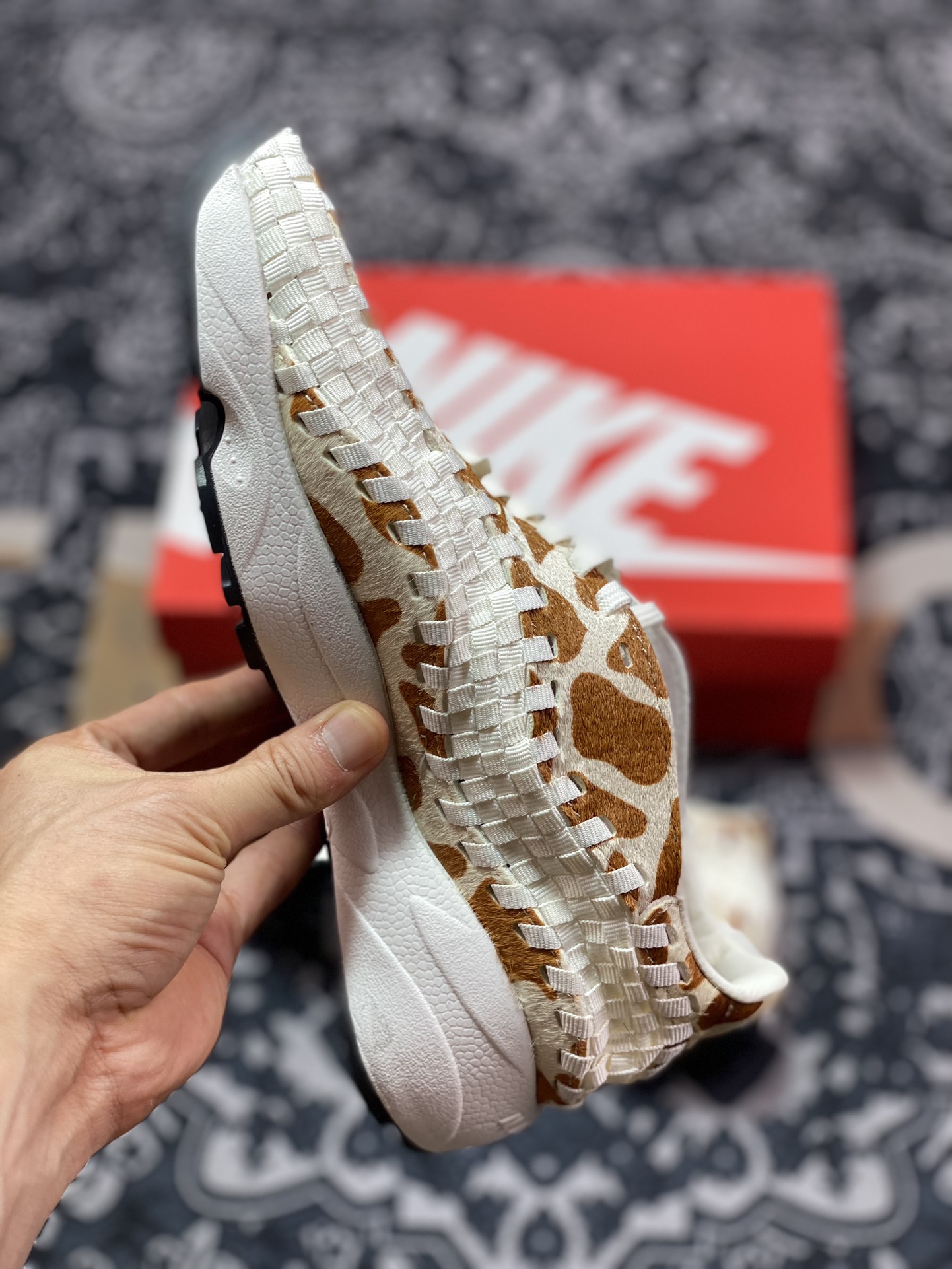 Nk Air Footscape Woven asymmetrical woven non-slip wear-resistant low-top casual shoes FB1959-100