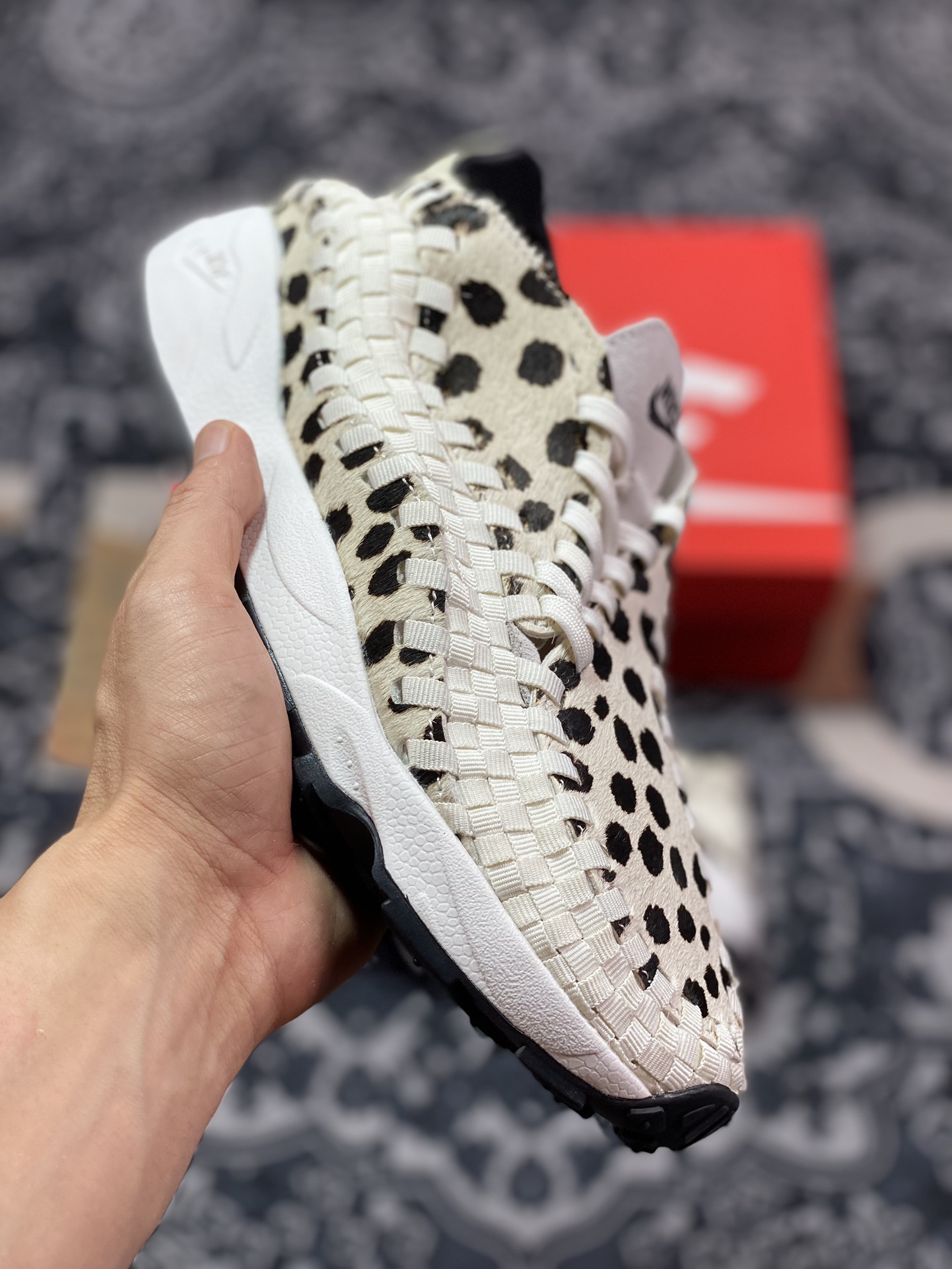 220 Nk Air Footscape Woven 耐克不对称编织防滑耐磨低帮生活休闲鞋 FB1959-102