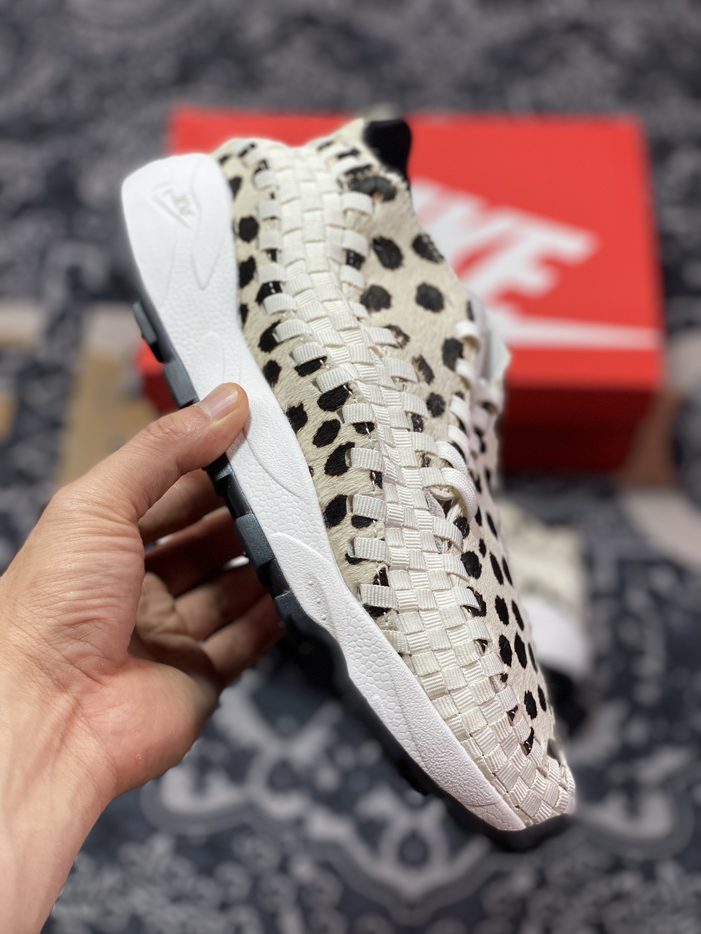 220 Nk Air Footscape Woven 耐克不对称编织防滑耐磨低帮生活休闲鞋 FB1959-102