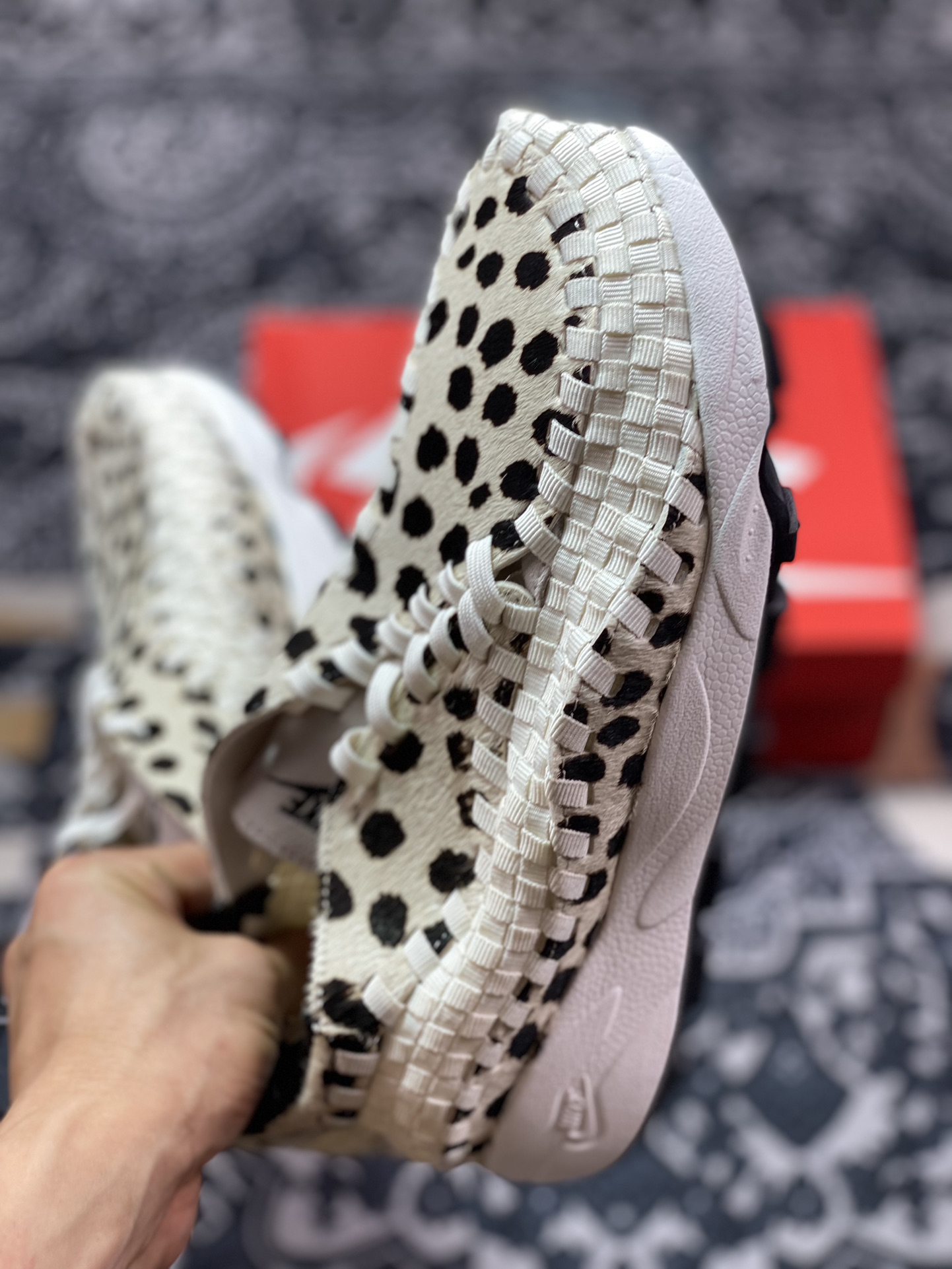 220 Nk Air Footscape Woven 耐克不对称编织防滑耐磨低帮生活休闲鞋 FB1959-102