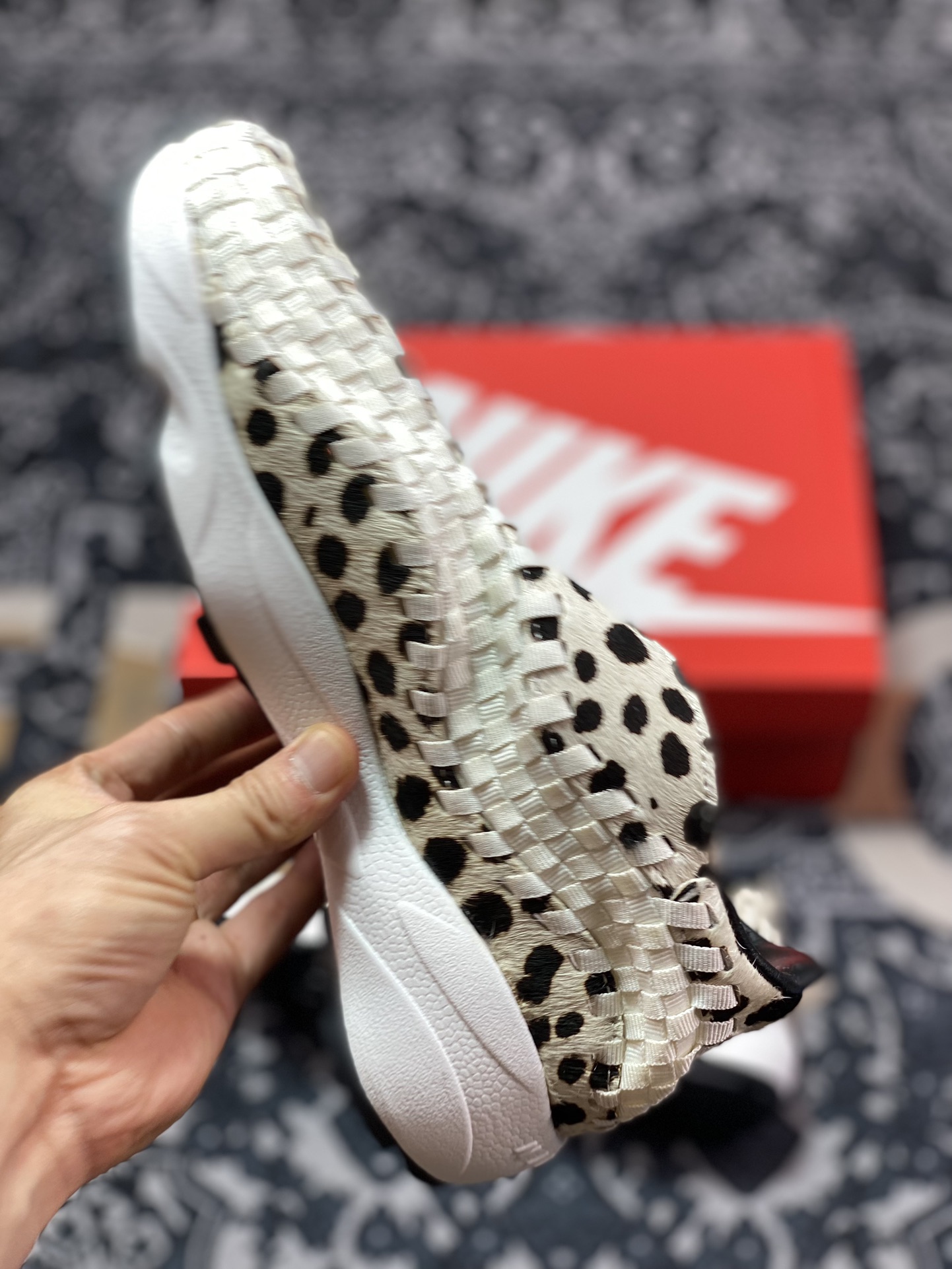 220 Nk Air Footscape Woven 耐克不对称编织防滑耐磨低帮生活休闲鞋 FB1959-102