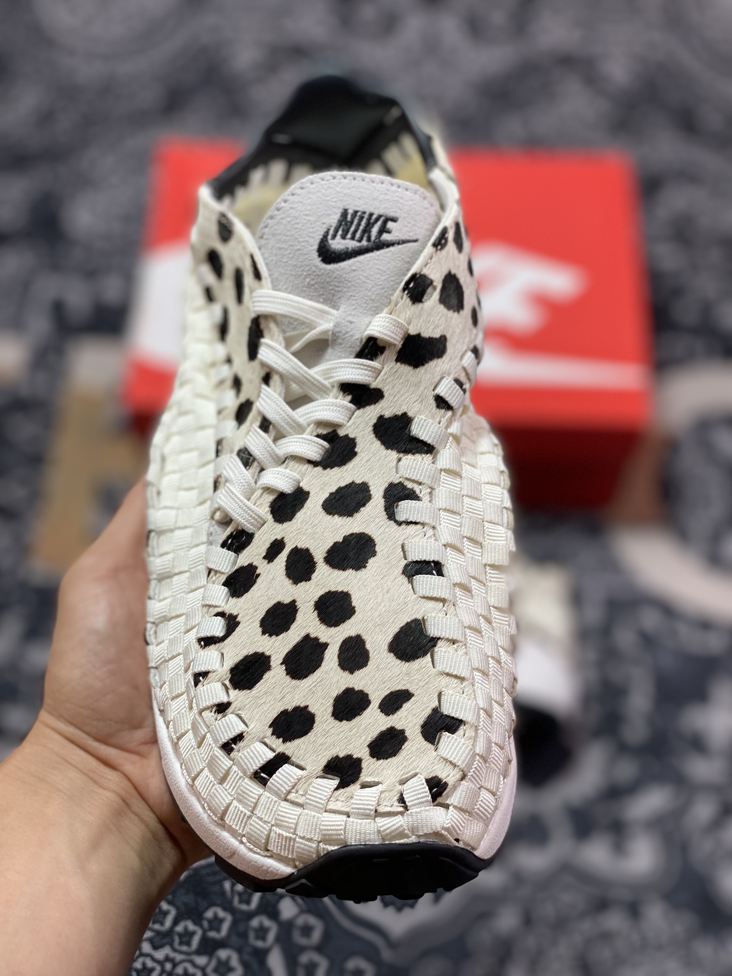 220 Nk Air Footscape Woven 耐克不对称编织防滑耐磨低帮生活休闲鞋 FB1959-102