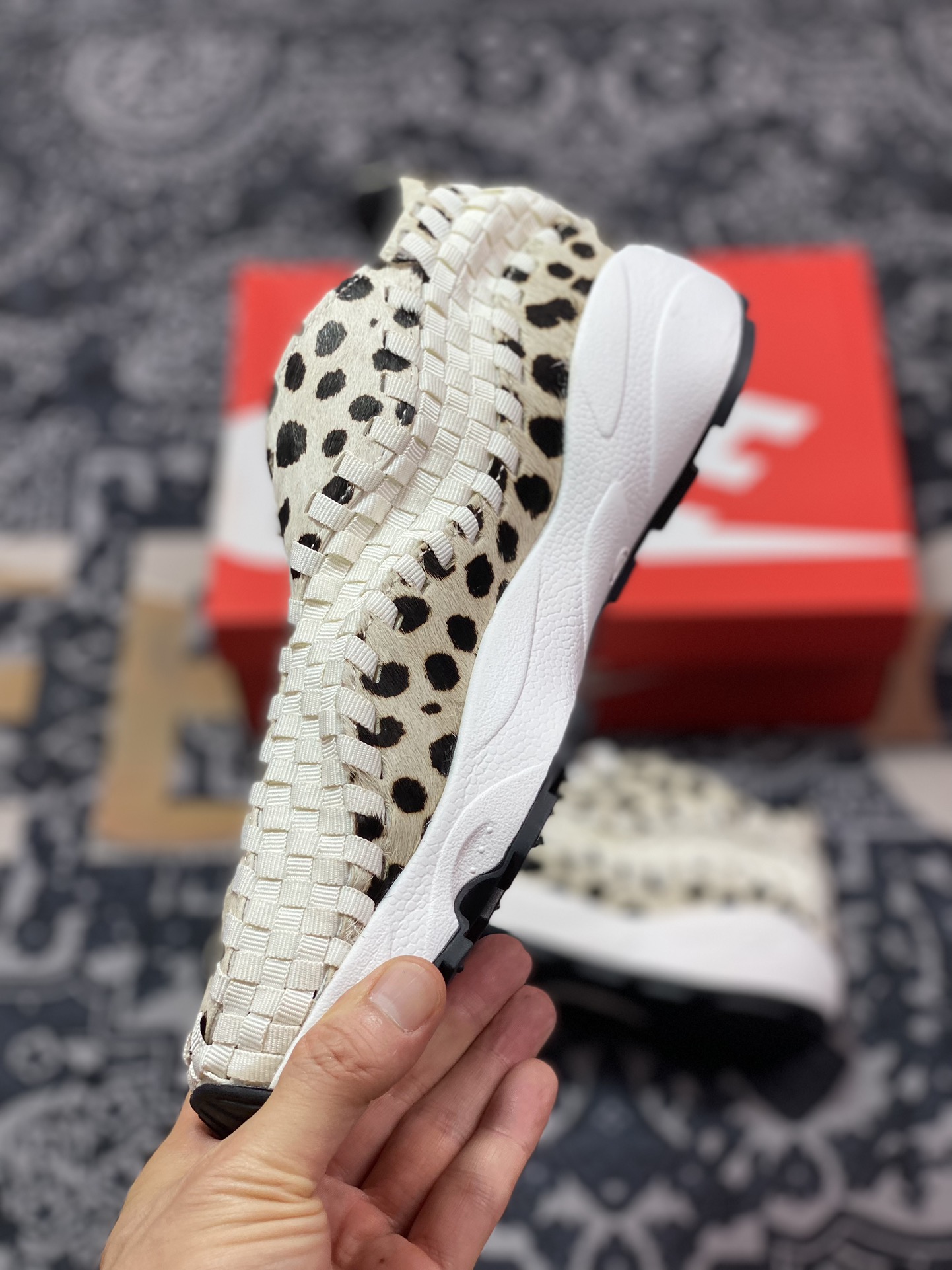 220 Nk Air Footscape Woven 耐克不对称编织防滑耐磨低帮生活休闲鞋 FB1959-102