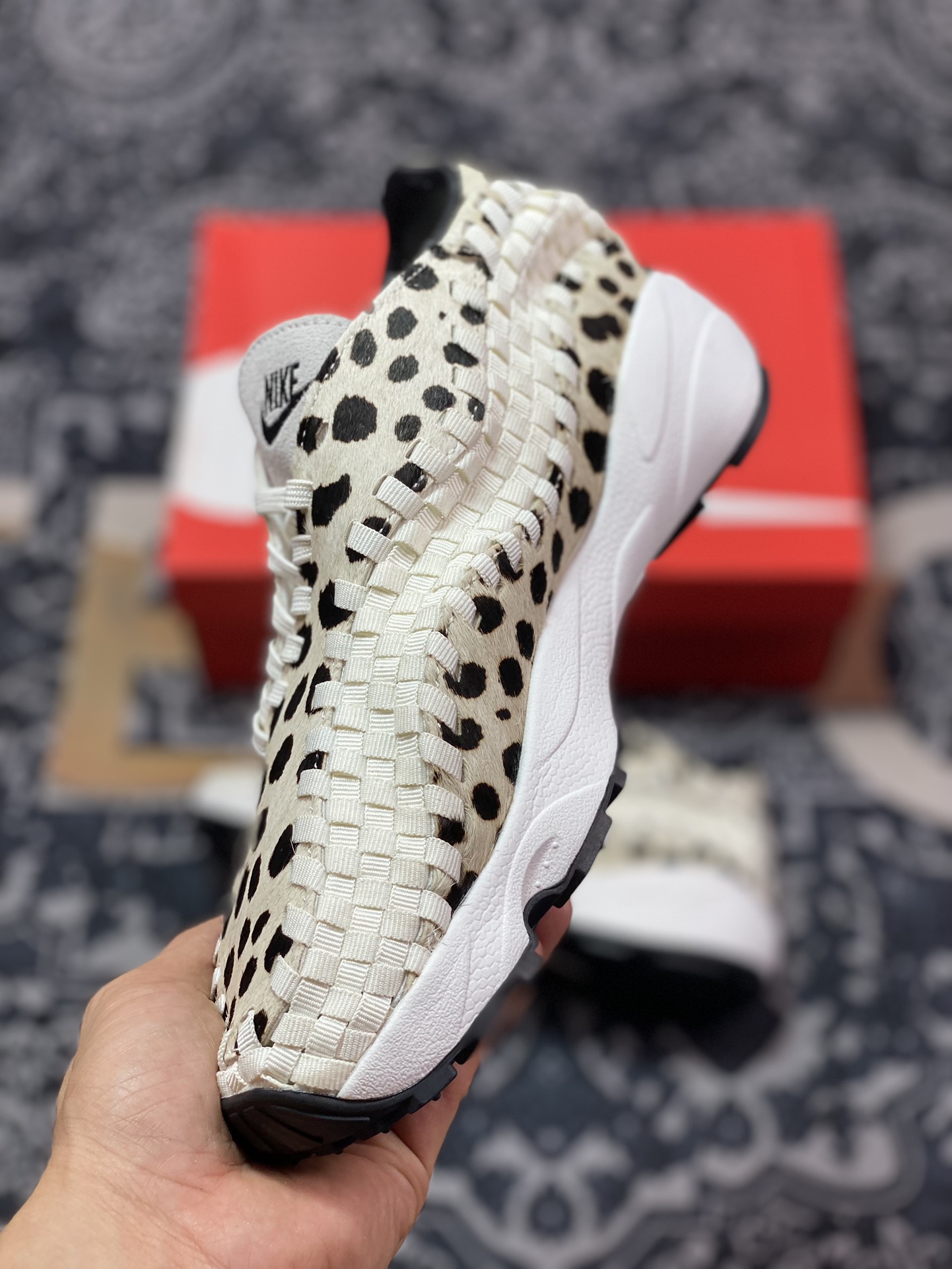 220 Nk Air Footscape Woven 耐克不对称编织防滑耐磨低帮生活休闲鞋 FB1959-102