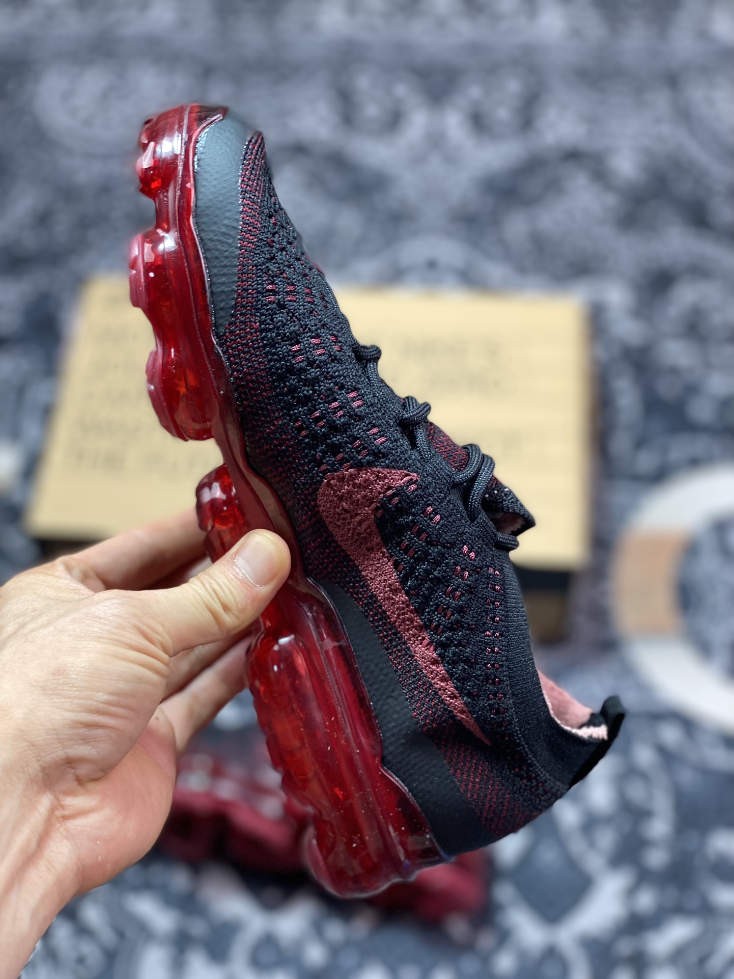 260 耐克Nike Air VaporMax 2023 Flyknit FK”Black Cedar”2023款慢跑鞋“针织黑雪松红”DV1678-005