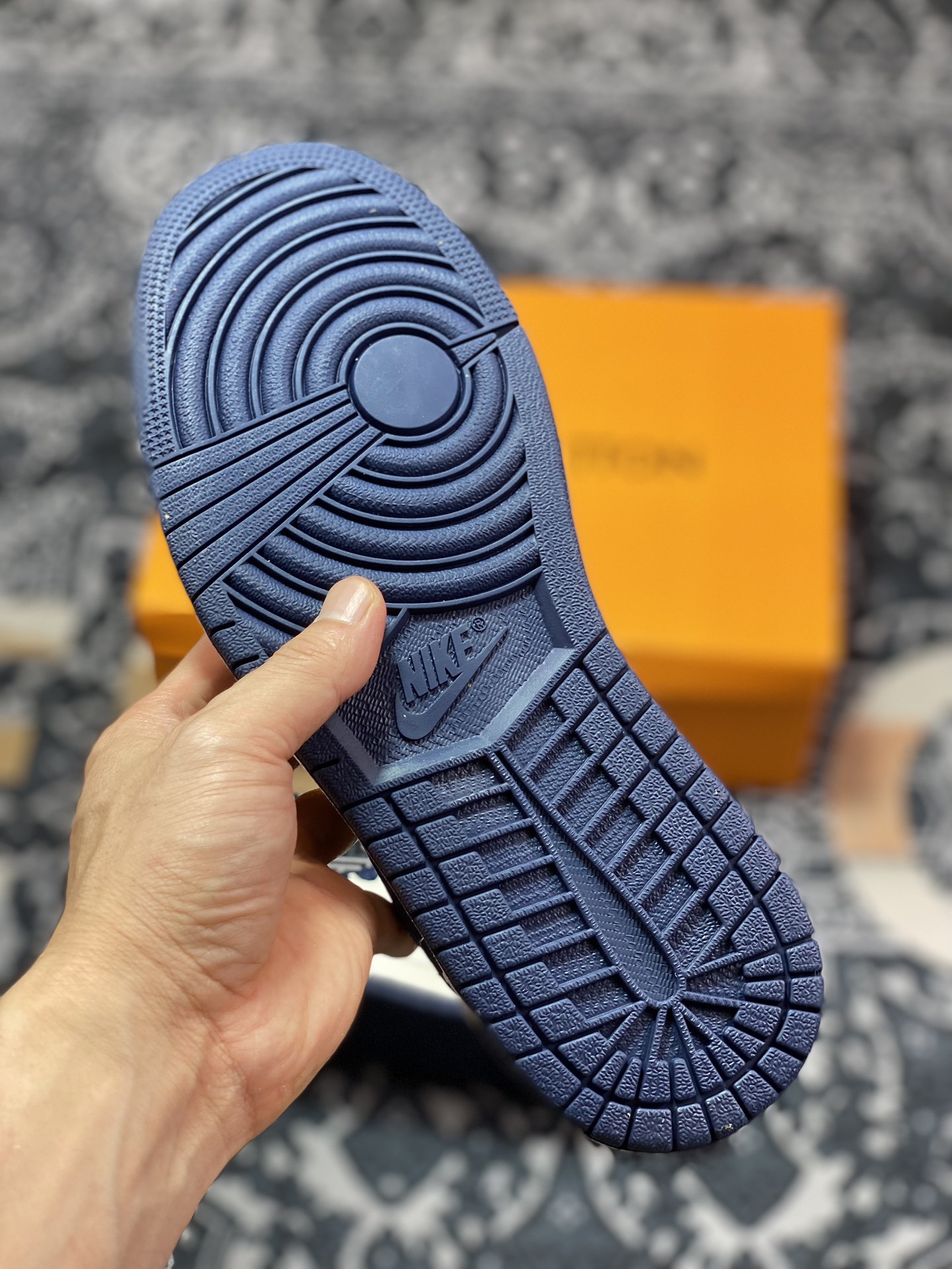 Air Jordan 1 ”LV Joint - Beige Orange Blue” High-end Customization WG8850-001
