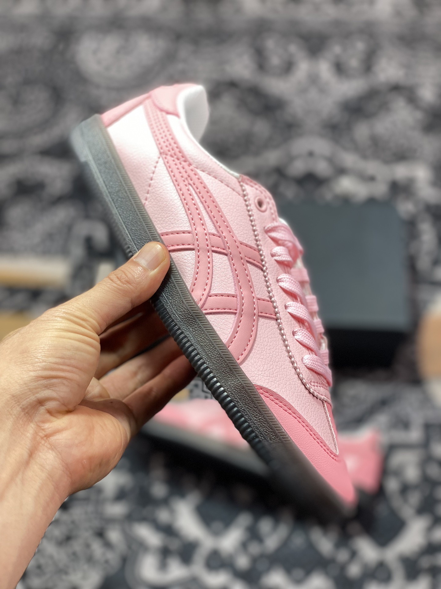 160 鬼塚虎/Onitsuka Tiger Tokuten 得分系列低帮板鞋“皮革桃粉生胶底”1183B938-100