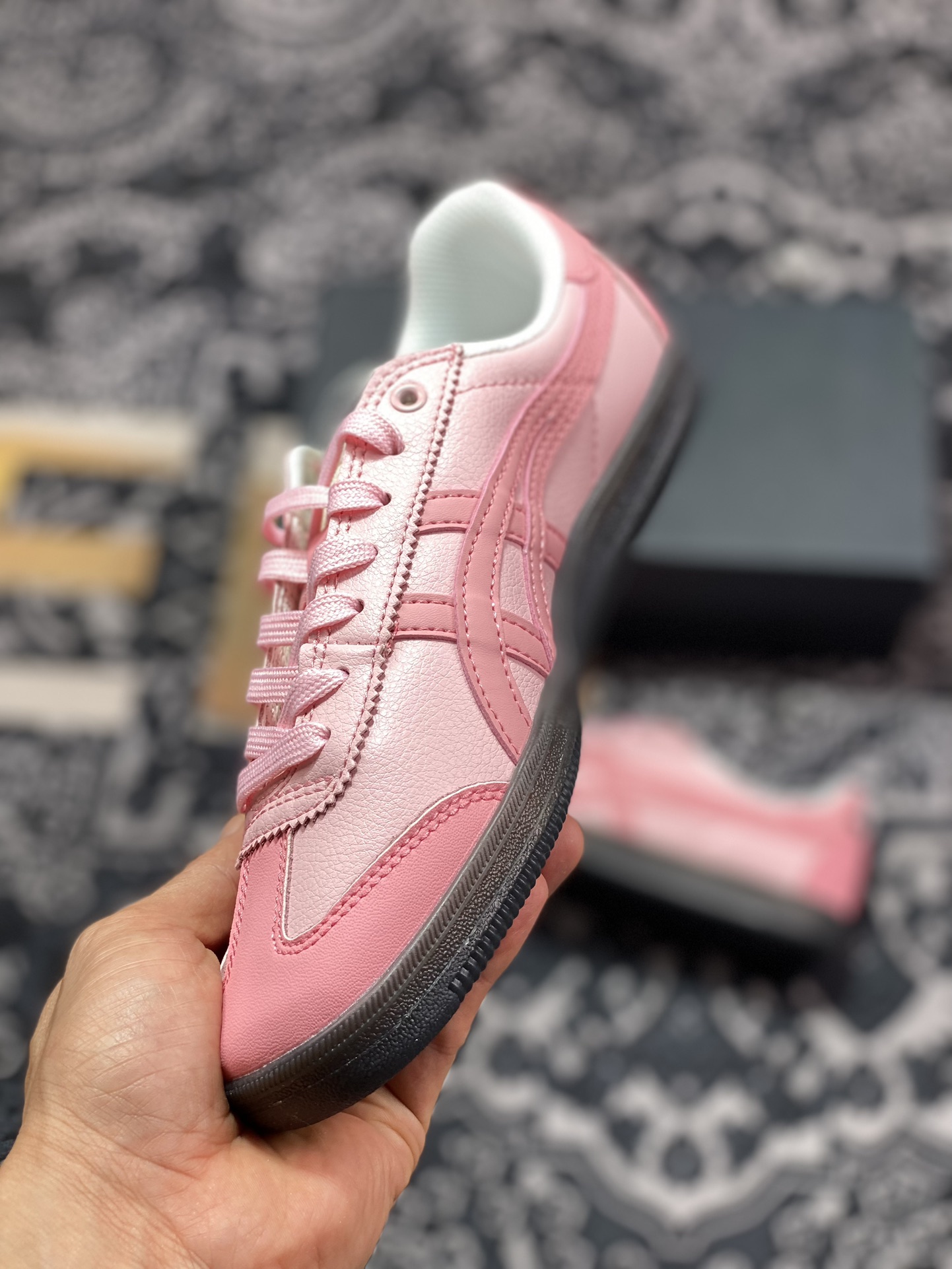 160 鬼塚虎/Onitsuka Tiger Tokuten 得分系列低帮板鞋“皮革桃粉生胶底”1183B938-100