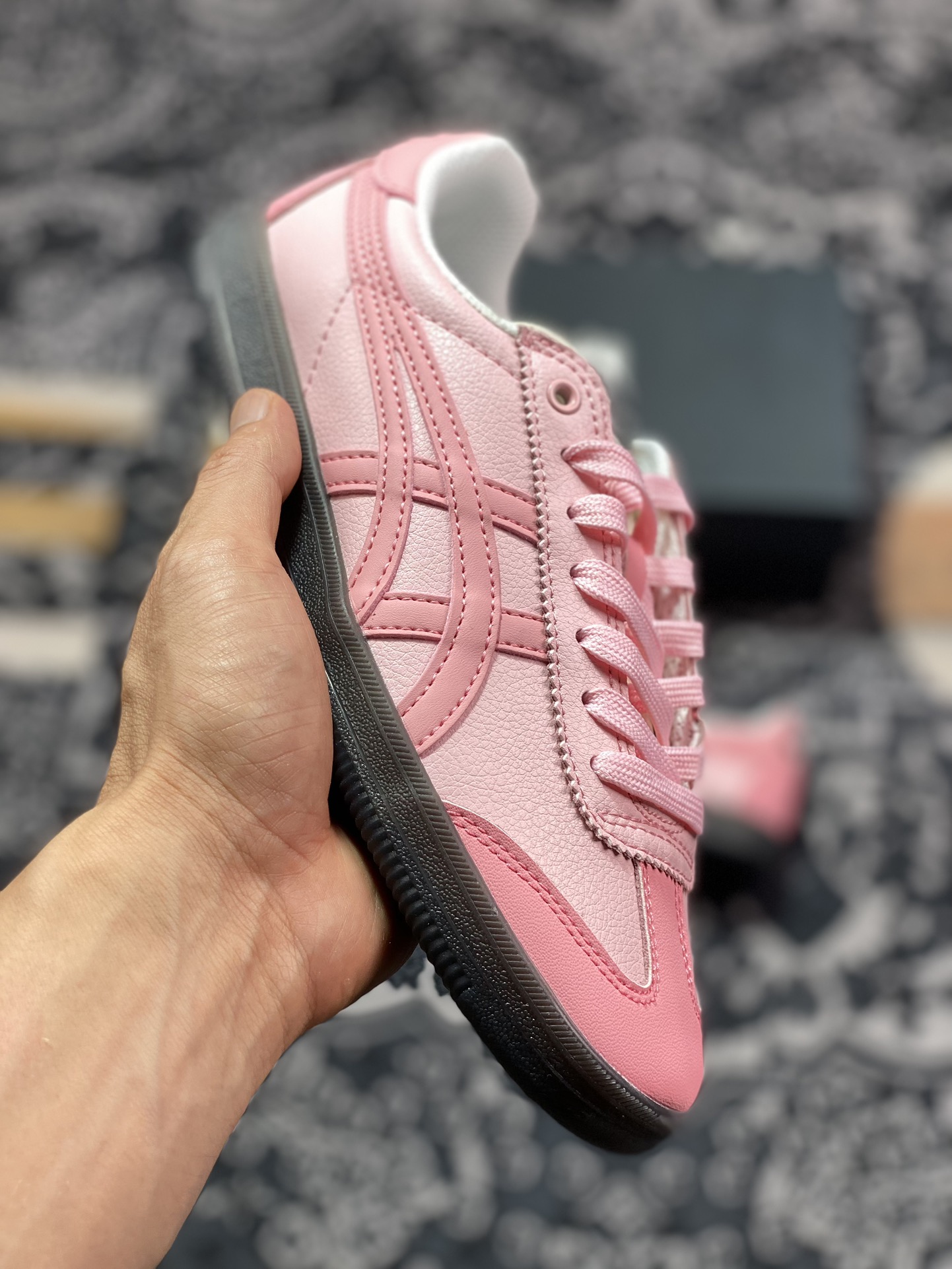 160 鬼塚虎/Onitsuka Tiger Tokuten 得分系列低帮板鞋“皮革桃粉生胶底”1183B938-100