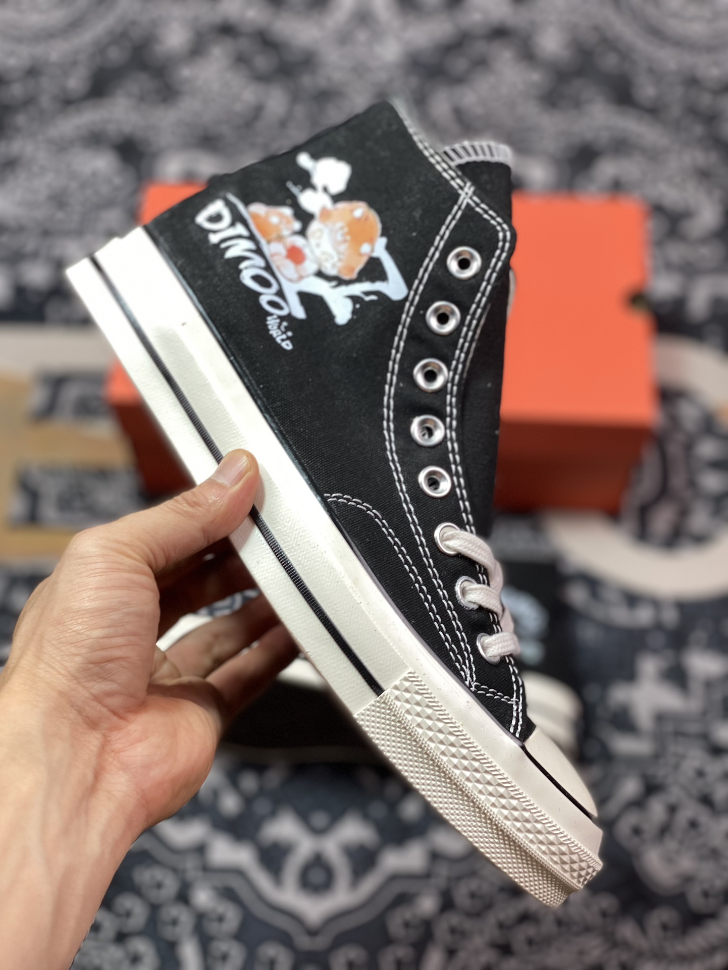 140 真标 匡威限定泡泡玛特联名 CONVERSE＆HONDA 定制限定运动休闲高帮帆布鞋