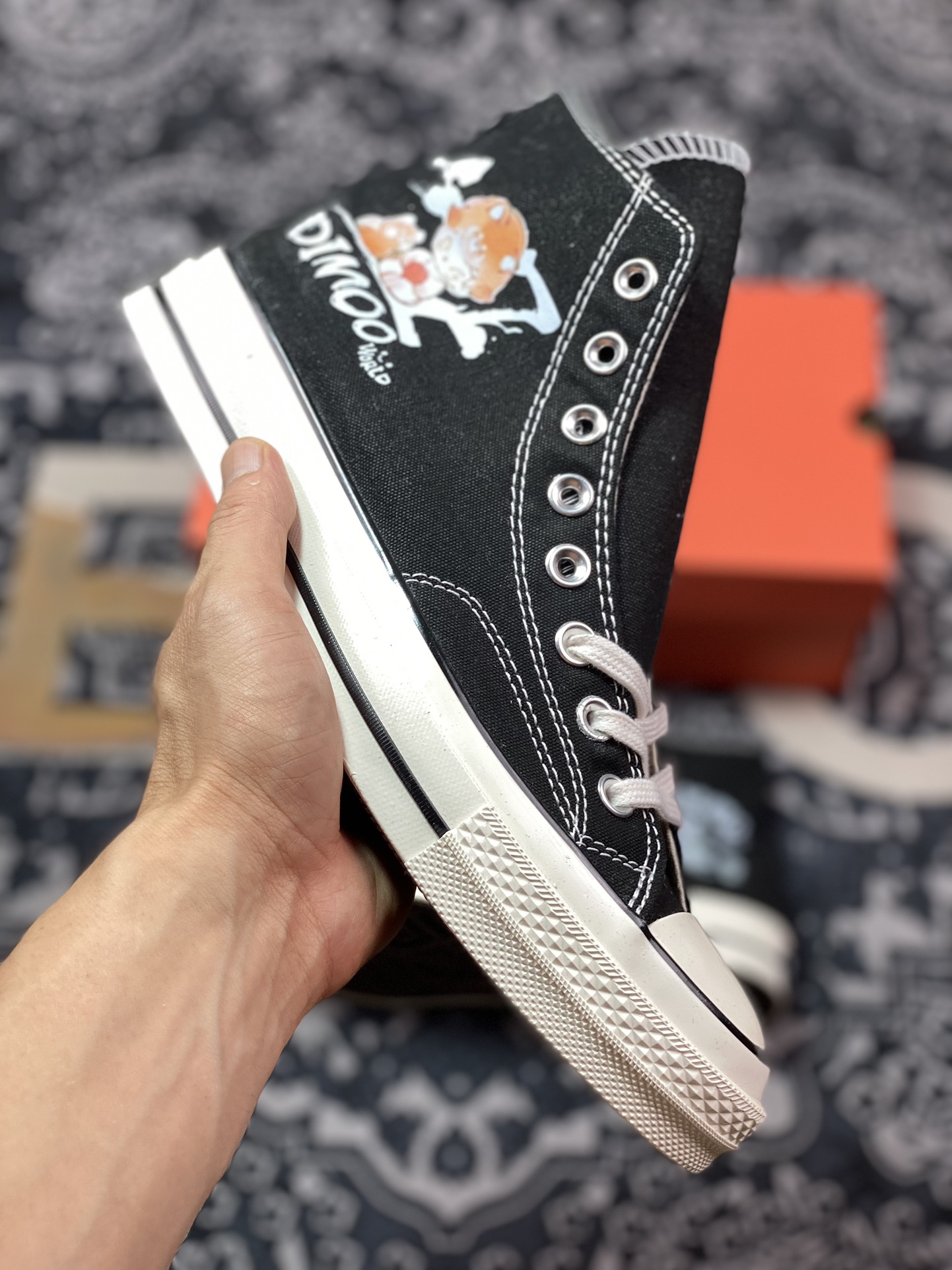 140 真标 匡威限定泡泡玛特联名 CONVERSE＆HONDA 定制限定运动休闲高帮帆布鞋