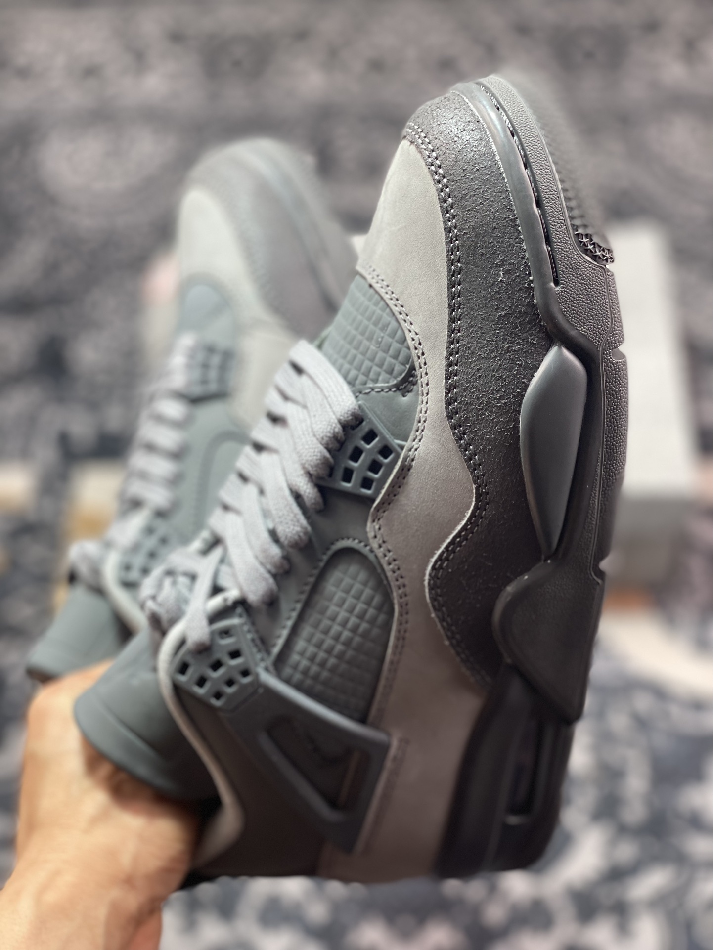 360 原装级别 Air Jordan 4 " Smoke Grey " AJ4乔4 文化篮球鞋 烟灰 FQ7928-001