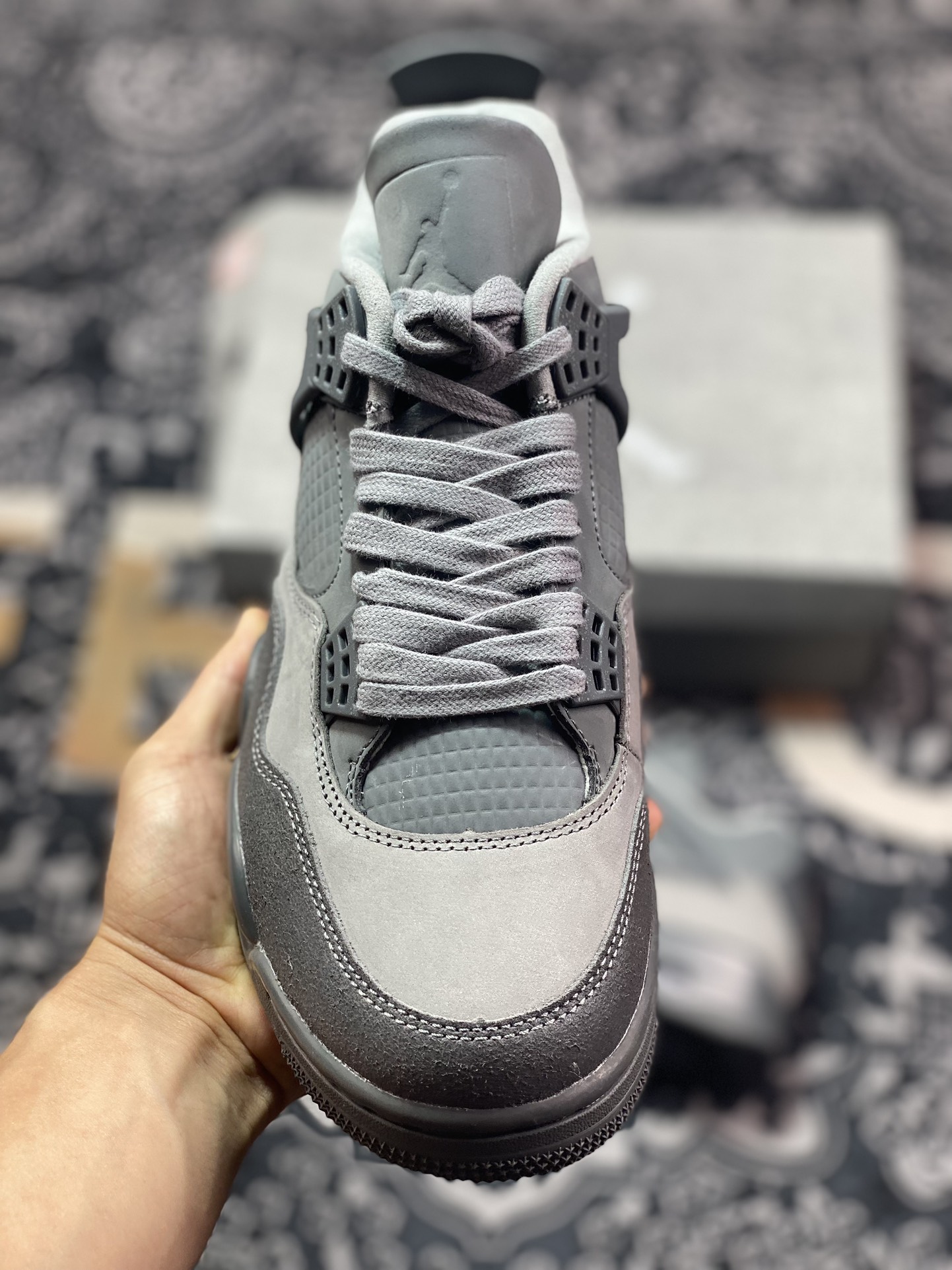 360 原装级别 Air Jordan 4 " Smoke Grey " AJ4乔4 文化篮球鞋 烟灰 FQ7928-001