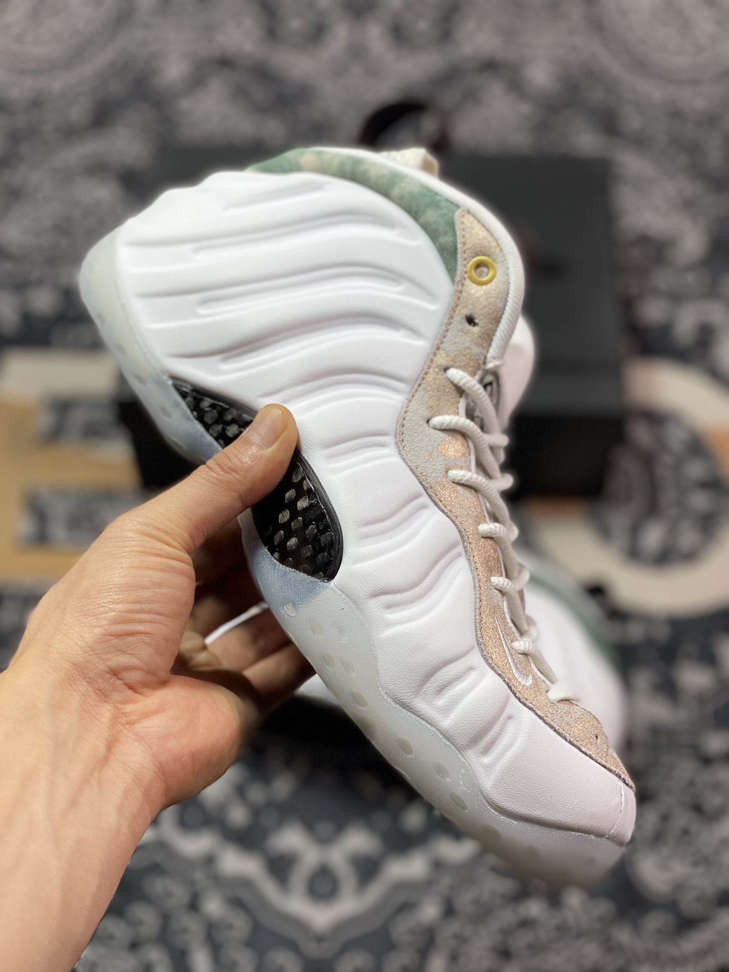 470 Nike Foamposite Pro 喷泡篮球鞋 AA3963-101 大理石喷