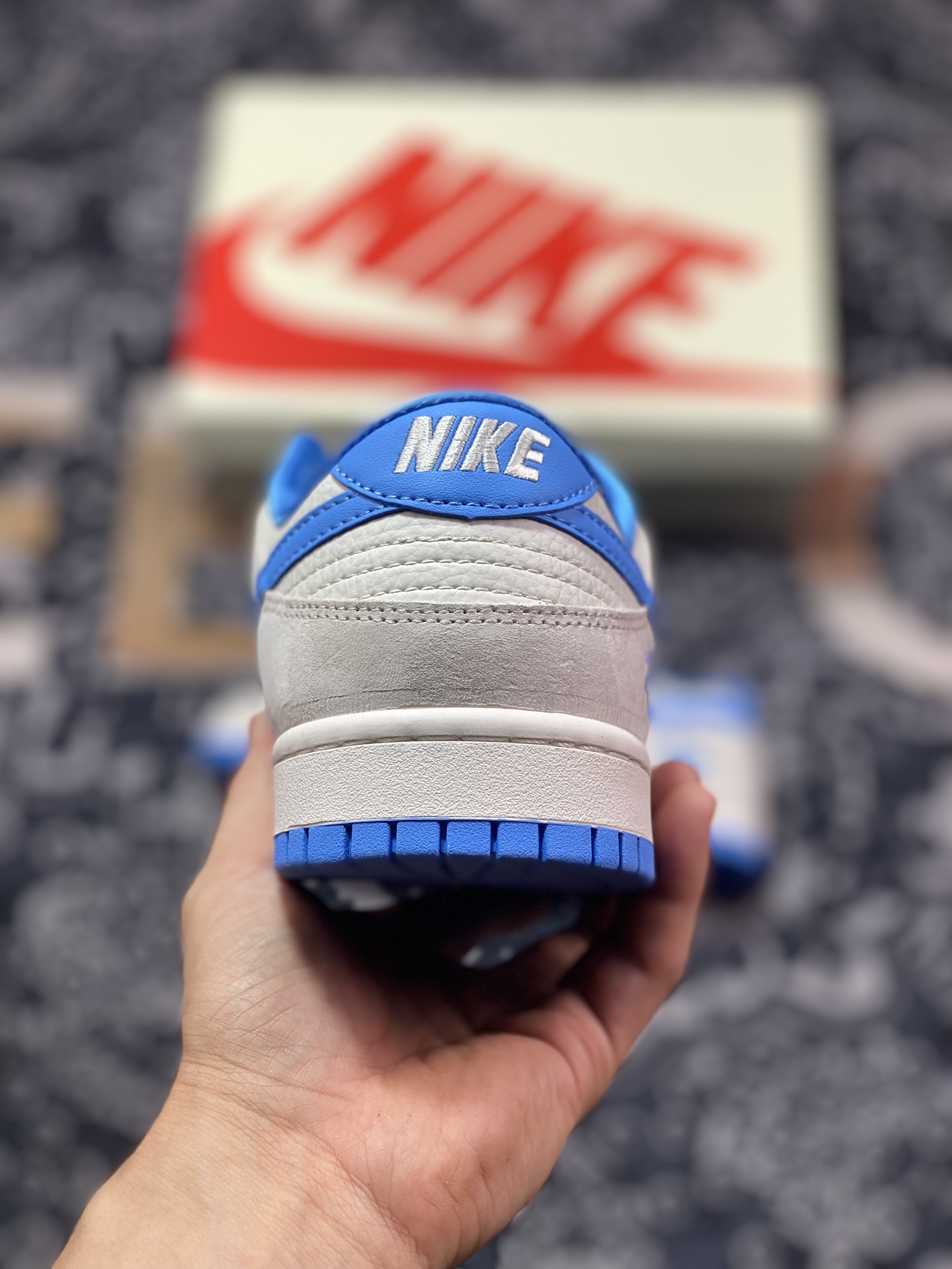 300 原装级别 NK Dunk Low Retro "DIY高端定制" 斯图西米灰蓝 低帮休闲运动板鞋 DQ1098-371