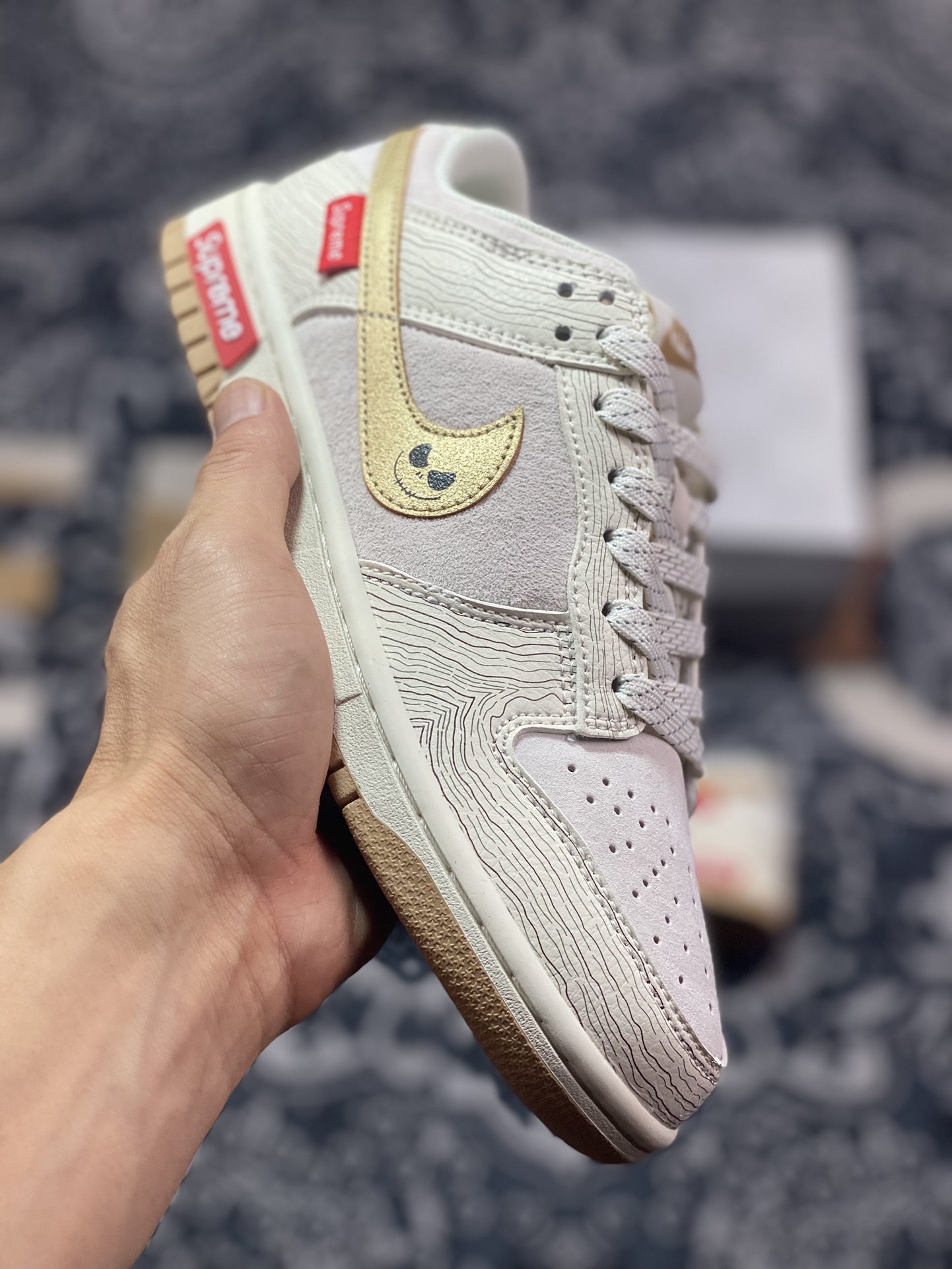 280 原装级别 Supreme x Nk Dunk Low 联名-金鬼脸 SB低帮休闲板鞋 XD6188-035