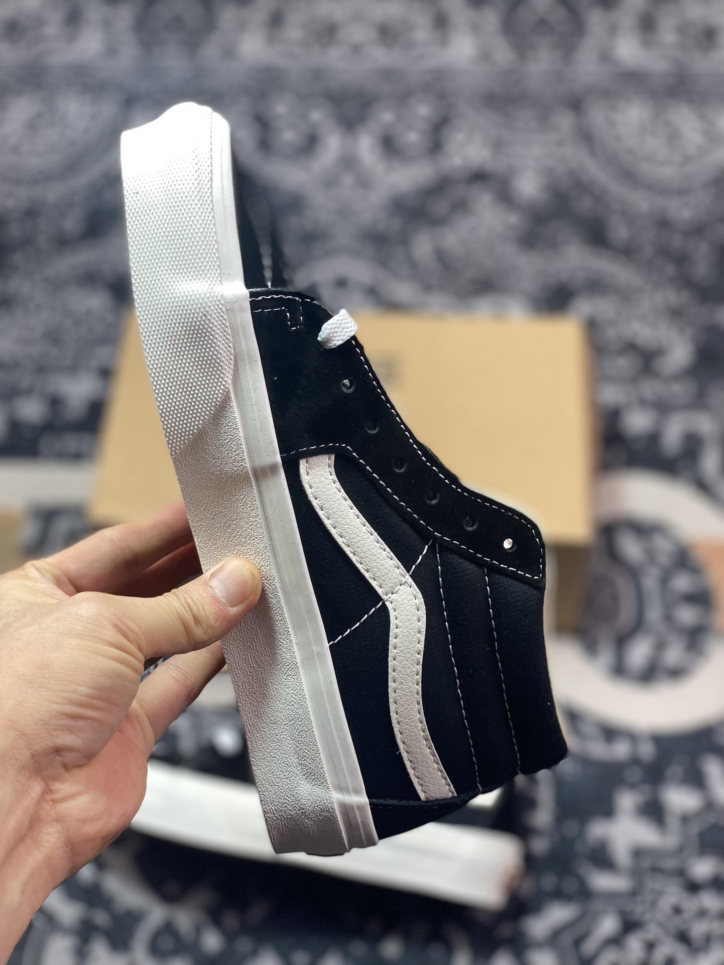 150 真标 Vans SK8-Hi VR3 黑白中帮 范斯官方 环保经典简约休闲帆布鞋