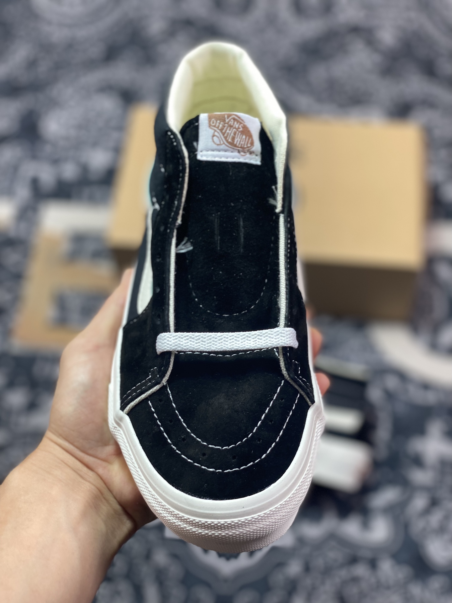 150 真标 Vans SK8-Hi VR3 黑白中帮 范斯官方 环保经典简约休闲帆布鞋