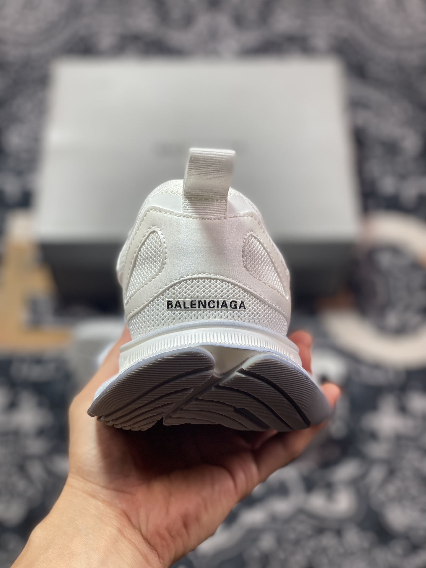 280 巴黎世家BALENCIAGA Circuit Sneakers 环道系列低帮慢跑鞋“网织武士白灰LOGO做旧”793944 WFLGY 0120