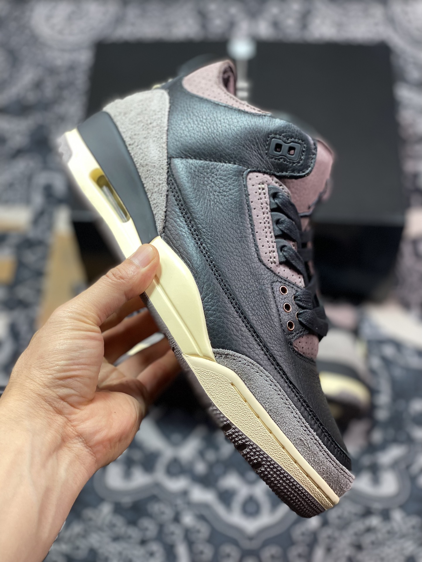 500 优Air Jordan 3 Retro ”Black” AJ3 乔3联名款 复刻黑棕 FZ4811-001