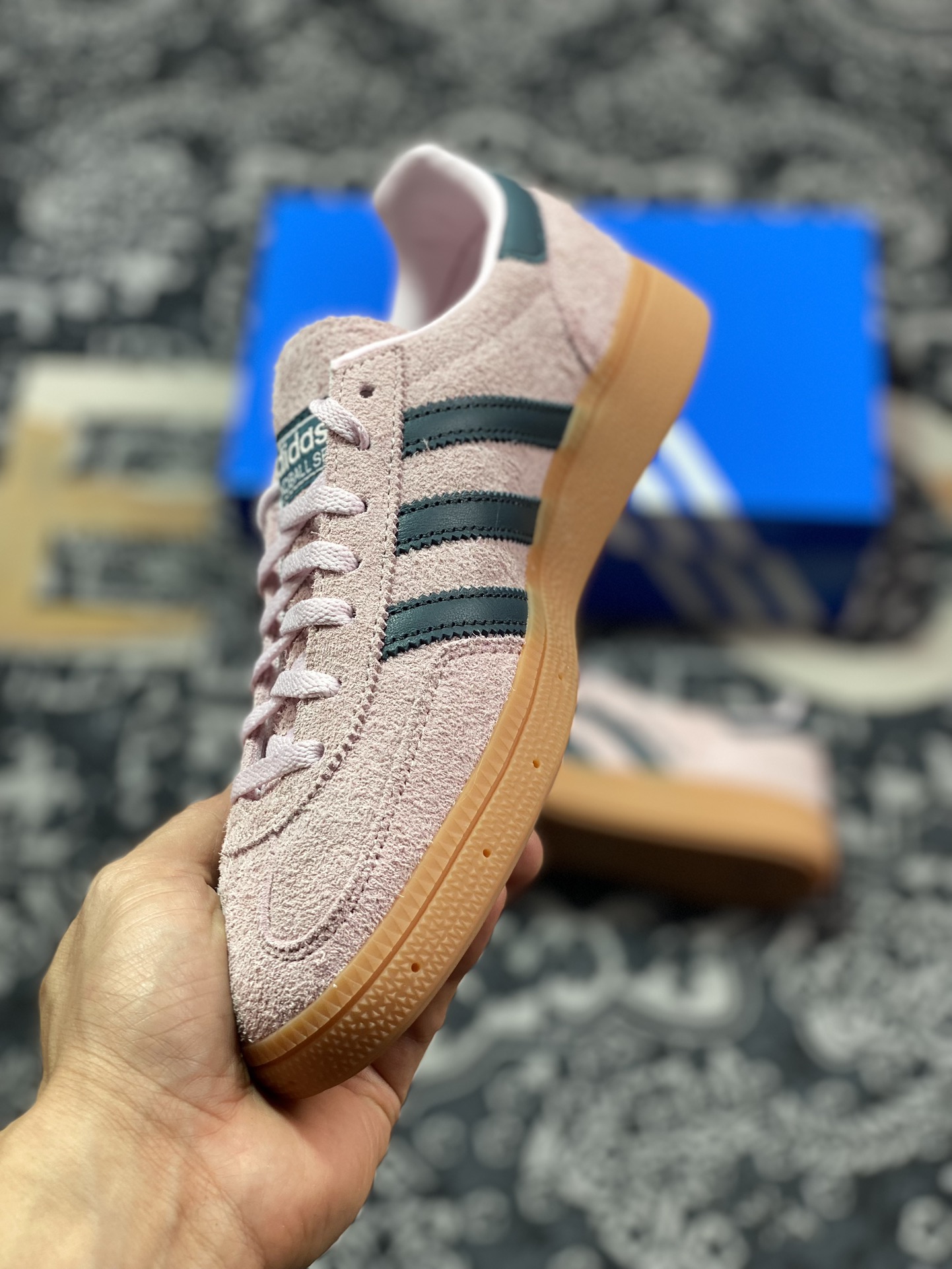 200 优选 原装级别Adidas Originals Handball Spzl 粉黑 低帮休闲板鞋 IF6561