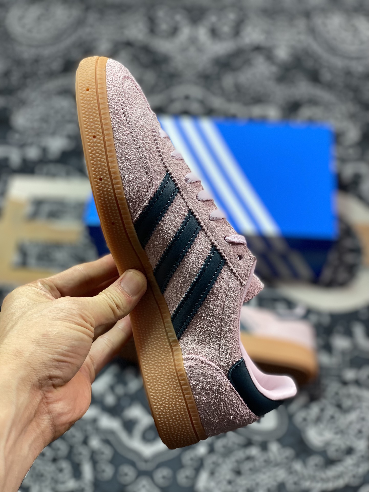 200 优选 原装级别Adidas Originals Handball Spzl 粉黑 低帮休闲板鞋 IF6561