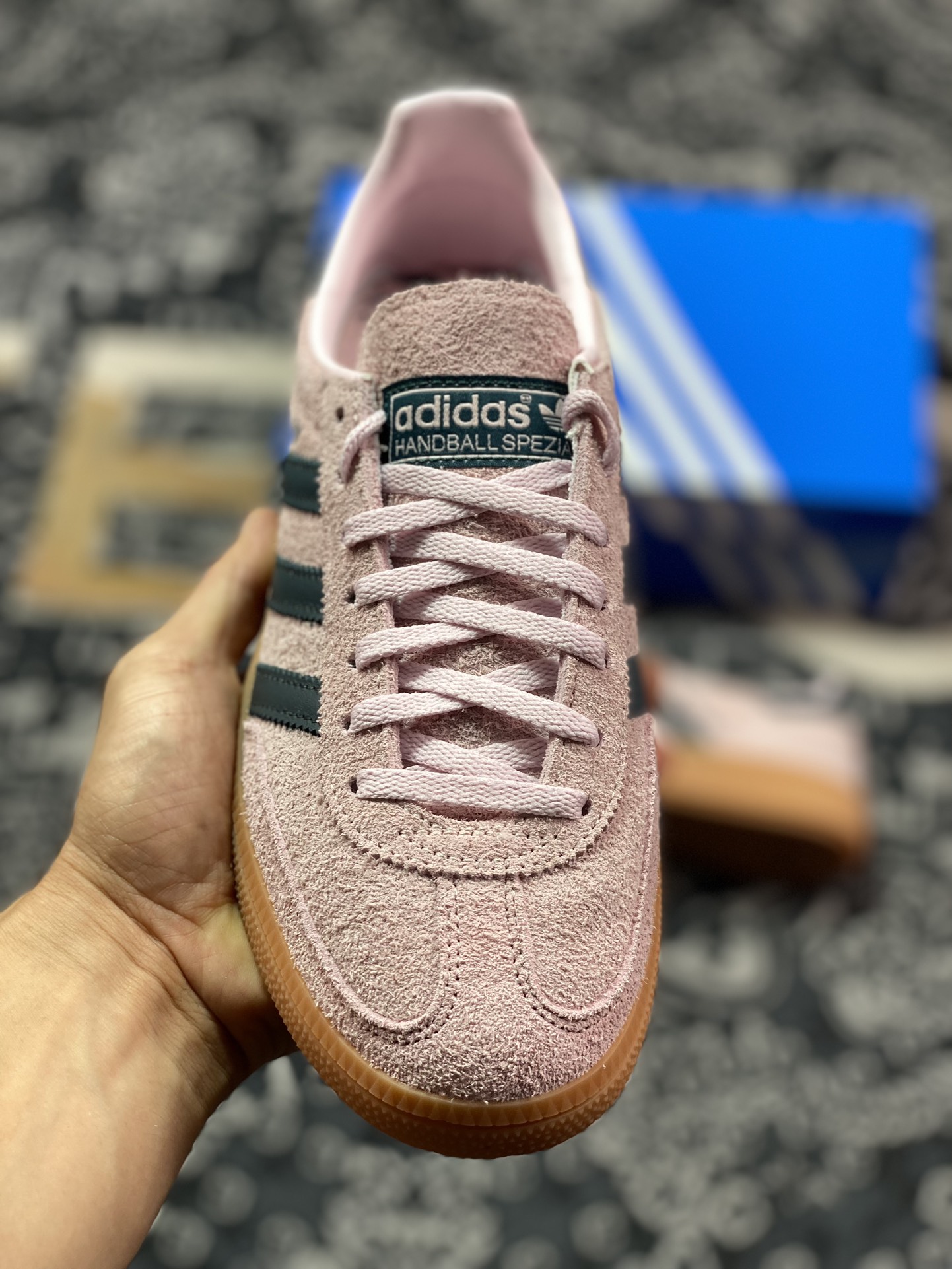 200 优选 原装级别Adidas Originals Handball Spzl 粉黑 低帮休闲板鞋 IF6561