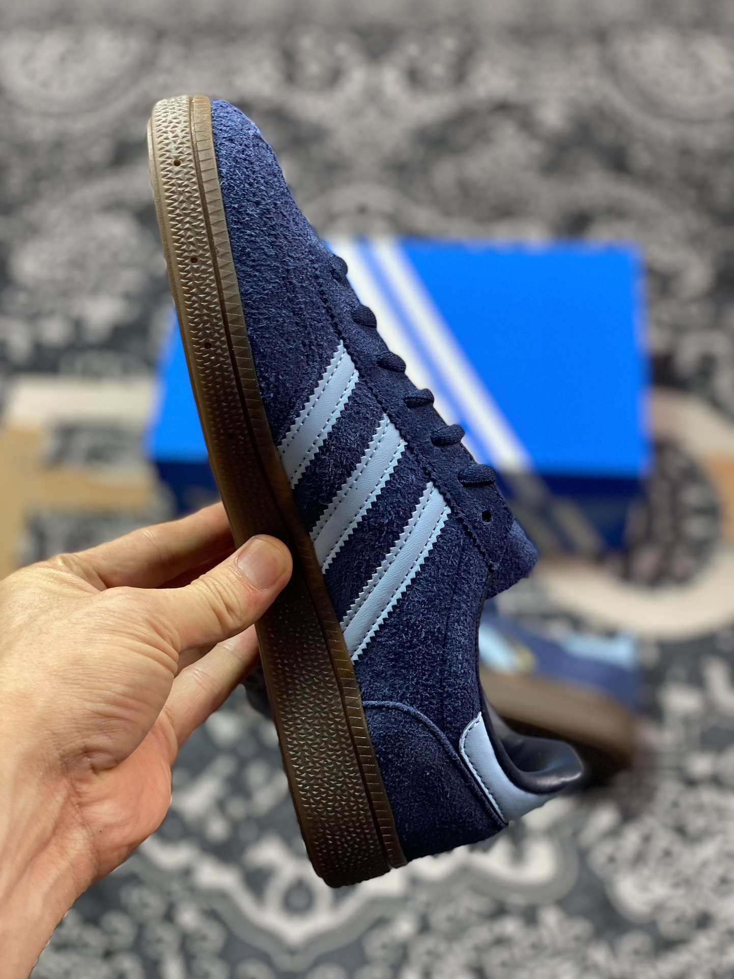 200 优选 原装级别Adidas Originals Handball Spzl 蓝棕 低帮休闲板鞋 BD7633