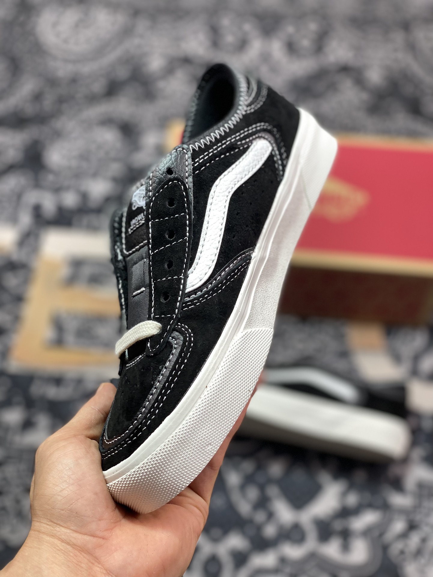 160 真标Vans Rowley Classics 黑色 范斯官方 经典复古休闲滑板鞋  VN0009QJBPT