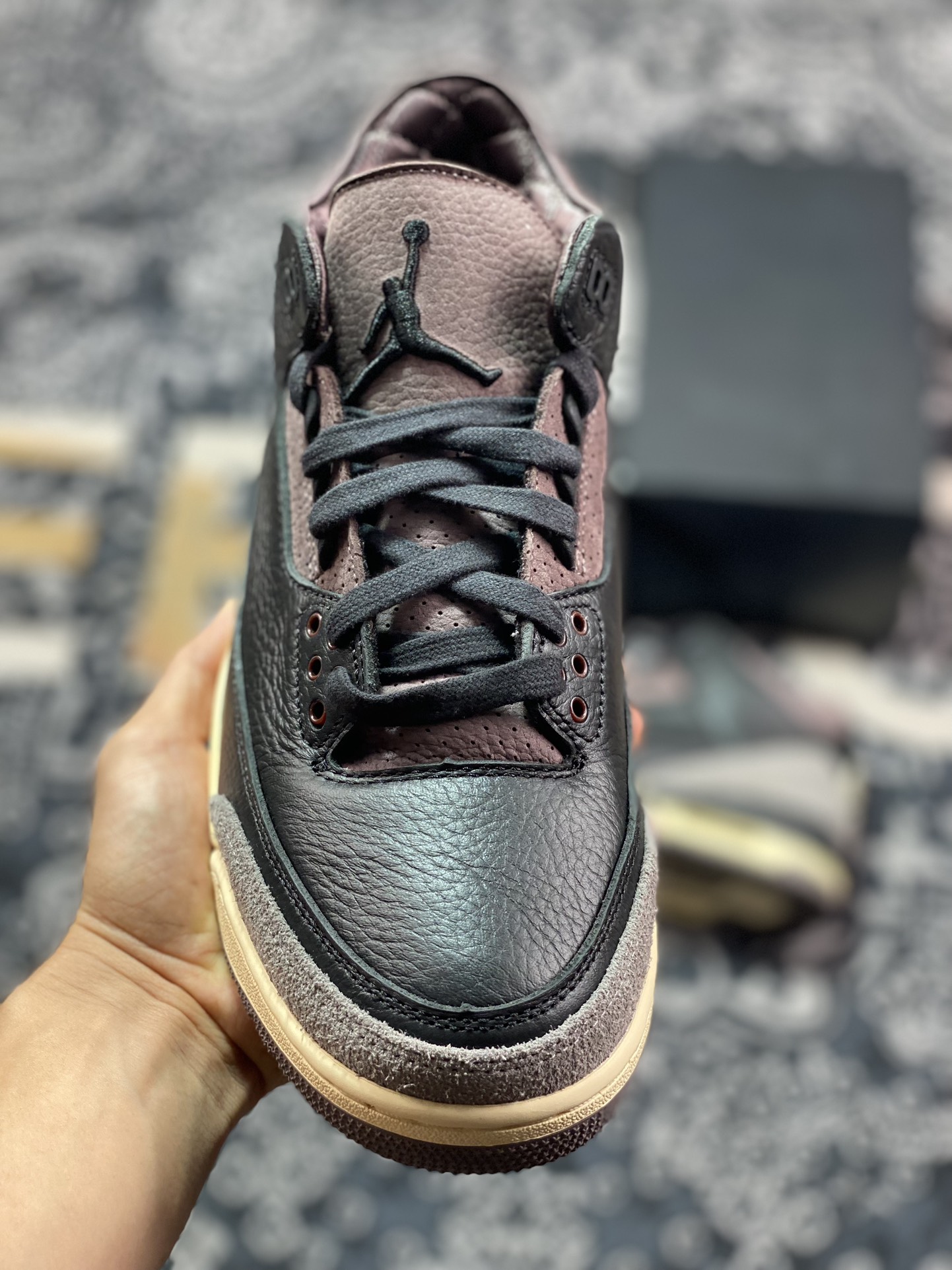 500 优选 原装级别 A Ma Maniere x Air Jordan 3 Retro "Black" AJ3 乔3联名款 FZ4811-001