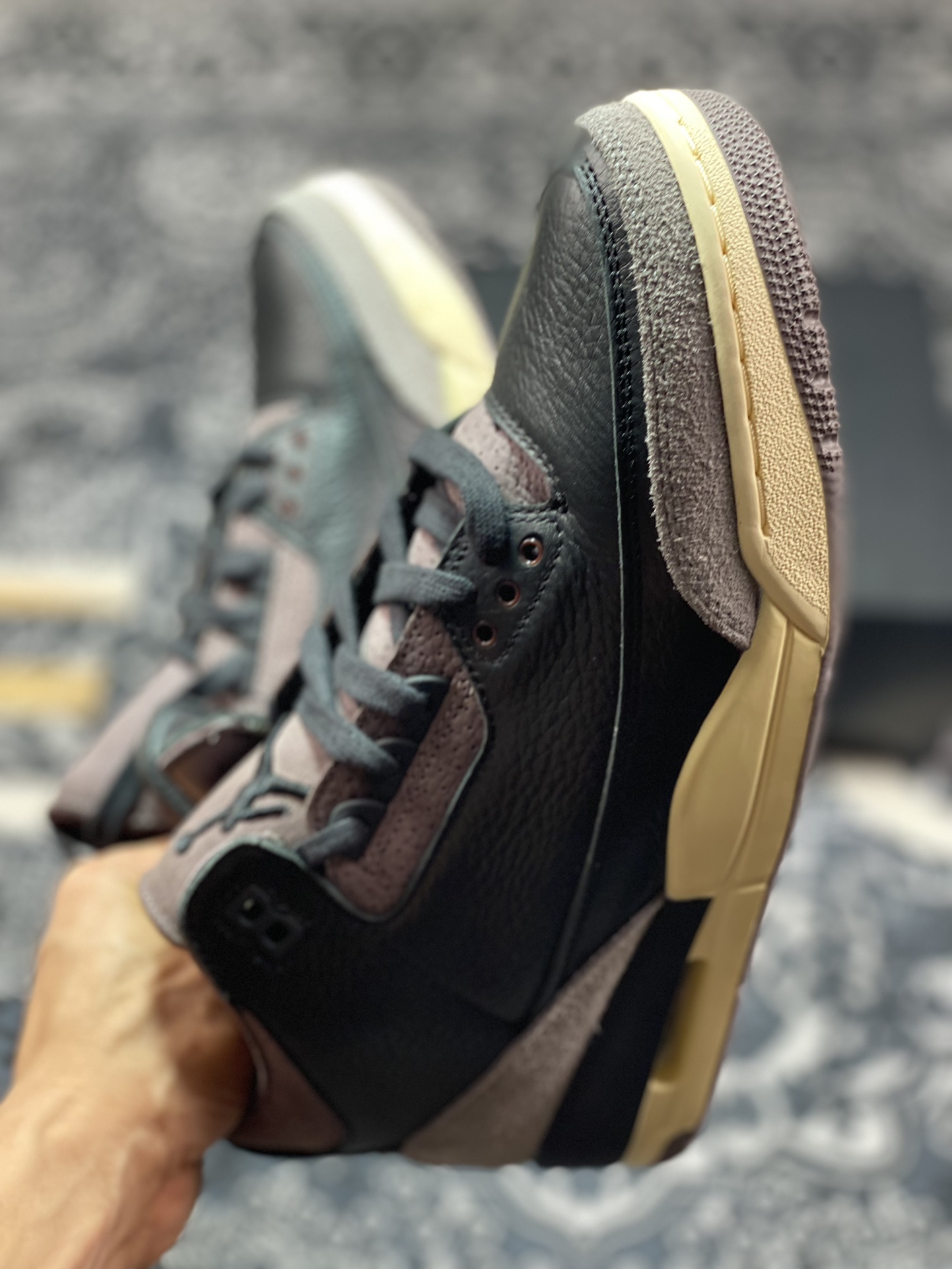 500 优选 原装级别 A Ma Maniere x Air Jordan 3 Retro "Black" AJ3 乔3联名款 FZ4811-001