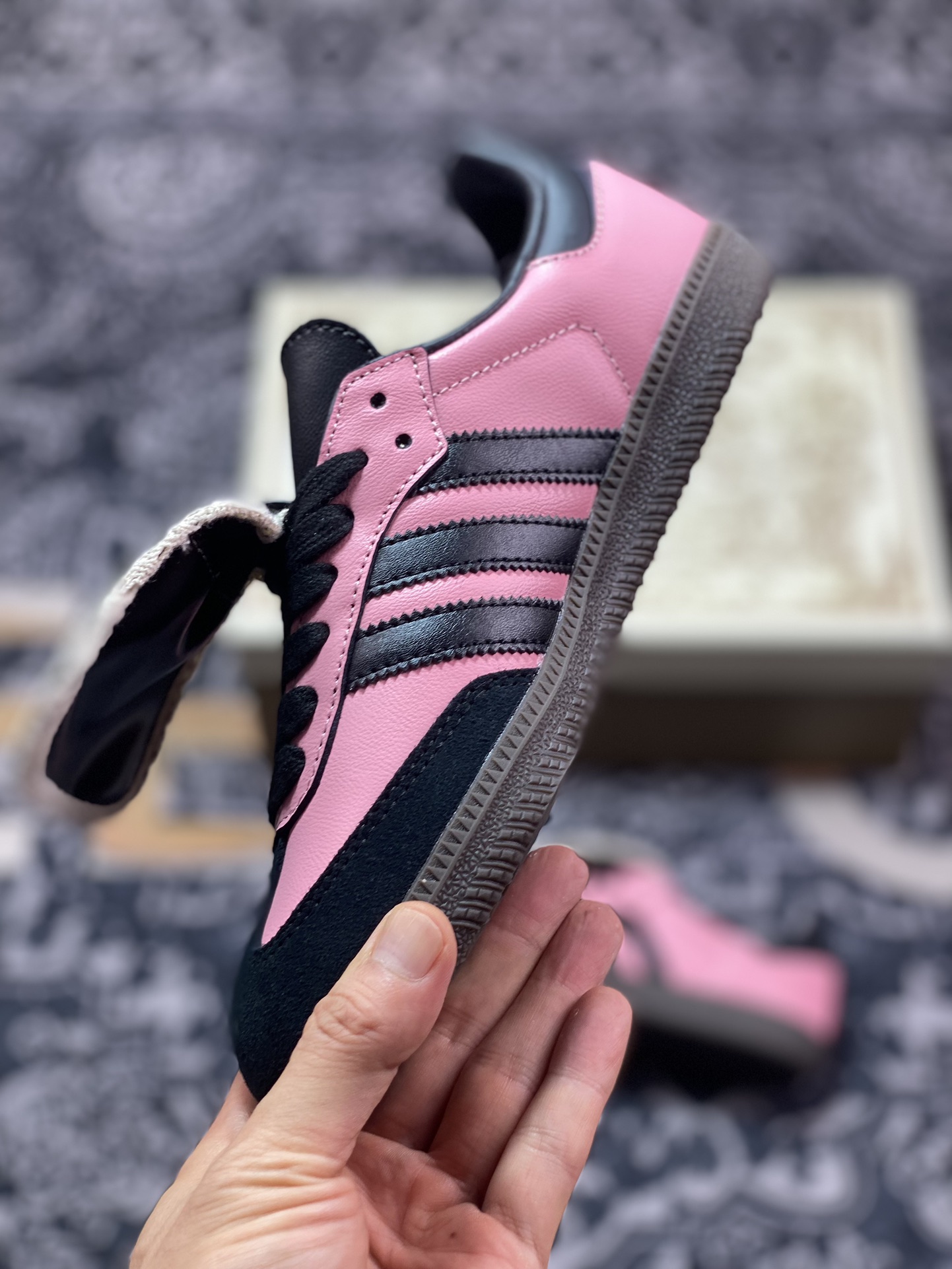 240 阿迪达斯/三叶草Adidas Originals Samba OG 桑巴舞系列绅士板鞋“黑粉禁止内卷涂鸦”B75807