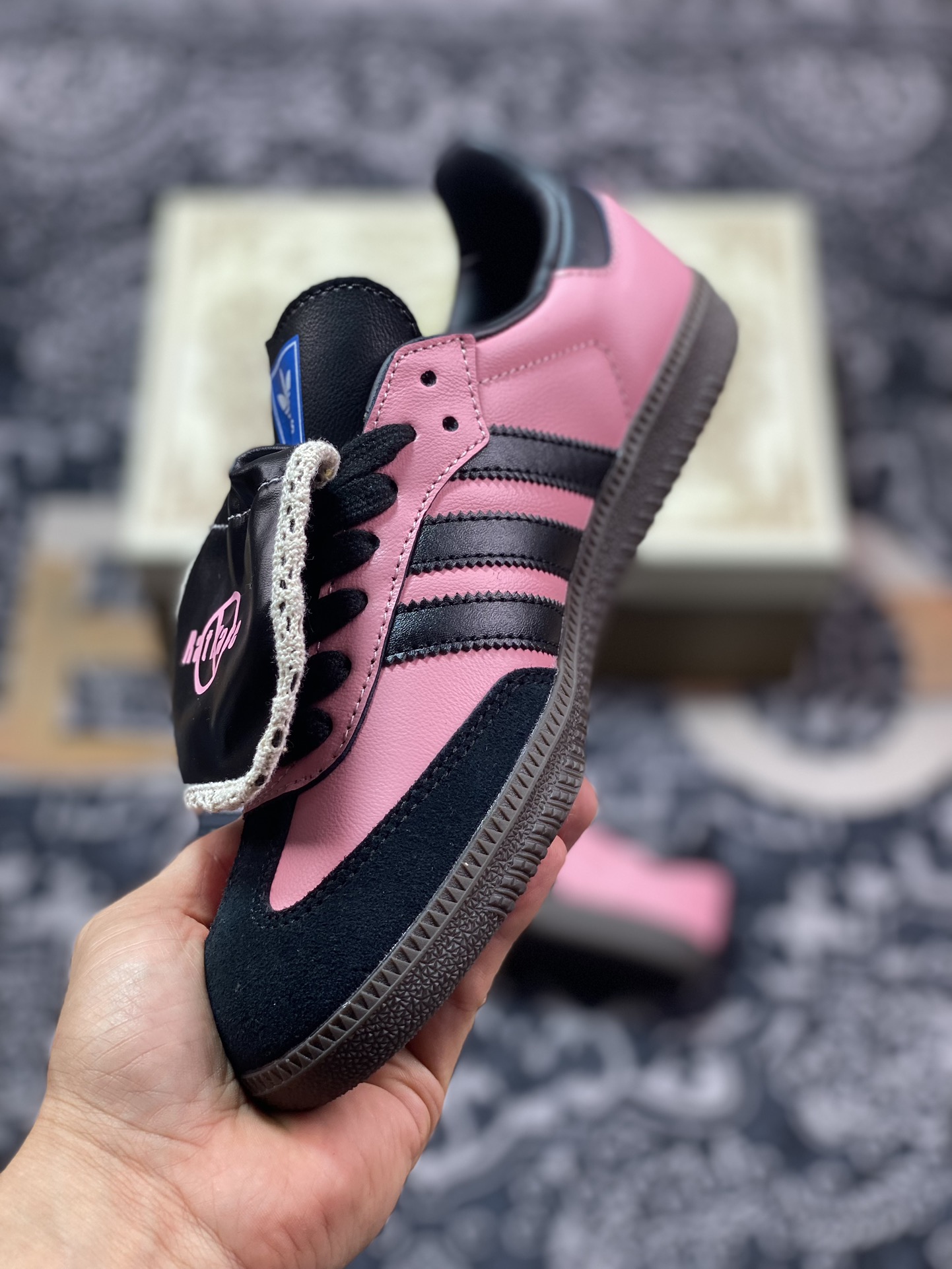 240 阿迪达斯/三叶草Adidas Originals Samba OG 桑巴舞系列绅士板鞋“黑粉禁止内卷涂鸦”B75807