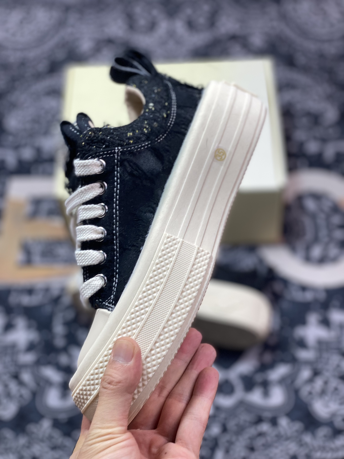 300 原装级别 赵露思/迪丽热巴 同款 国潮宝藏球鞋 新兴品牌FORESHADOW ”Double-Uni” Sneaker 厚底 耐磨防滑增高