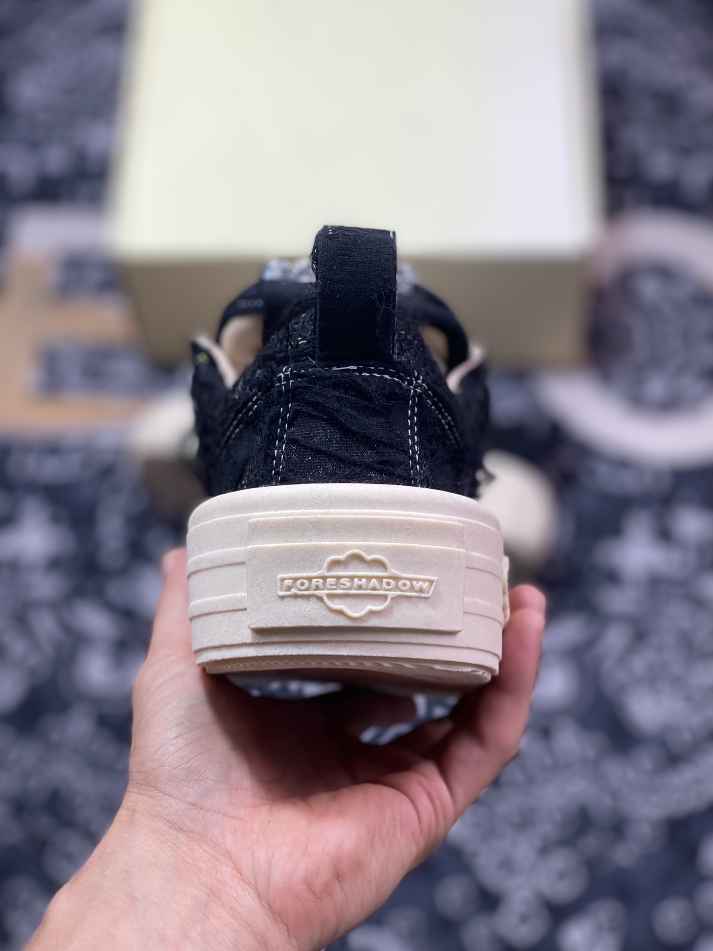 300 原装级别 赵露思/迪丽热巴 同款 国潮宝藏球鞋 新兴品牌FORESHADOW ”Double-Uni” Sneaker 厚底 耐磨防滑增高