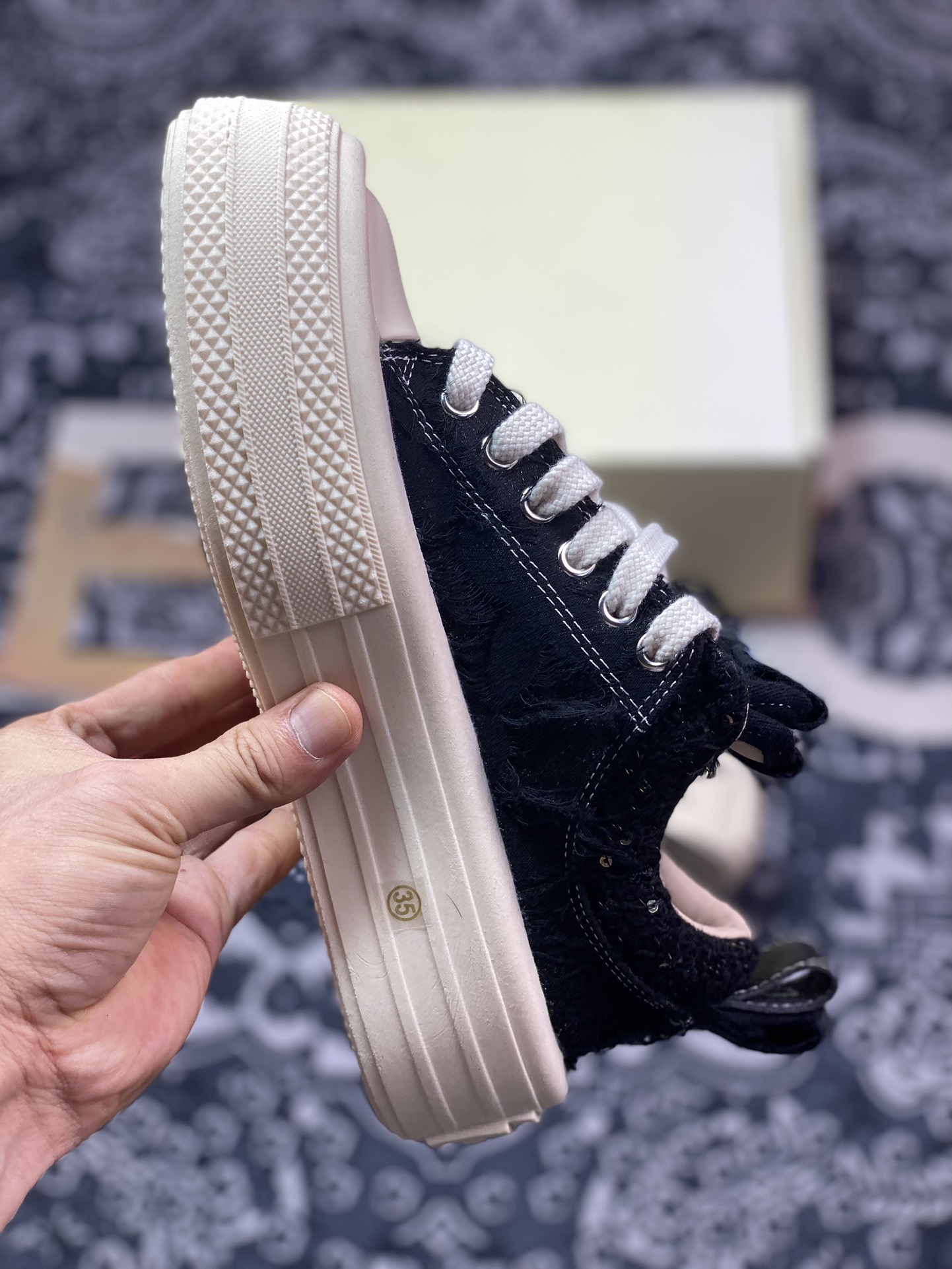 300 原装级别 赵露思/迪丽热巴 同款 国潮宝藏球鞋 新兴品牌FORESHADOW ”Double-Uni” Sneaker 厚底 耐磨防滑增高