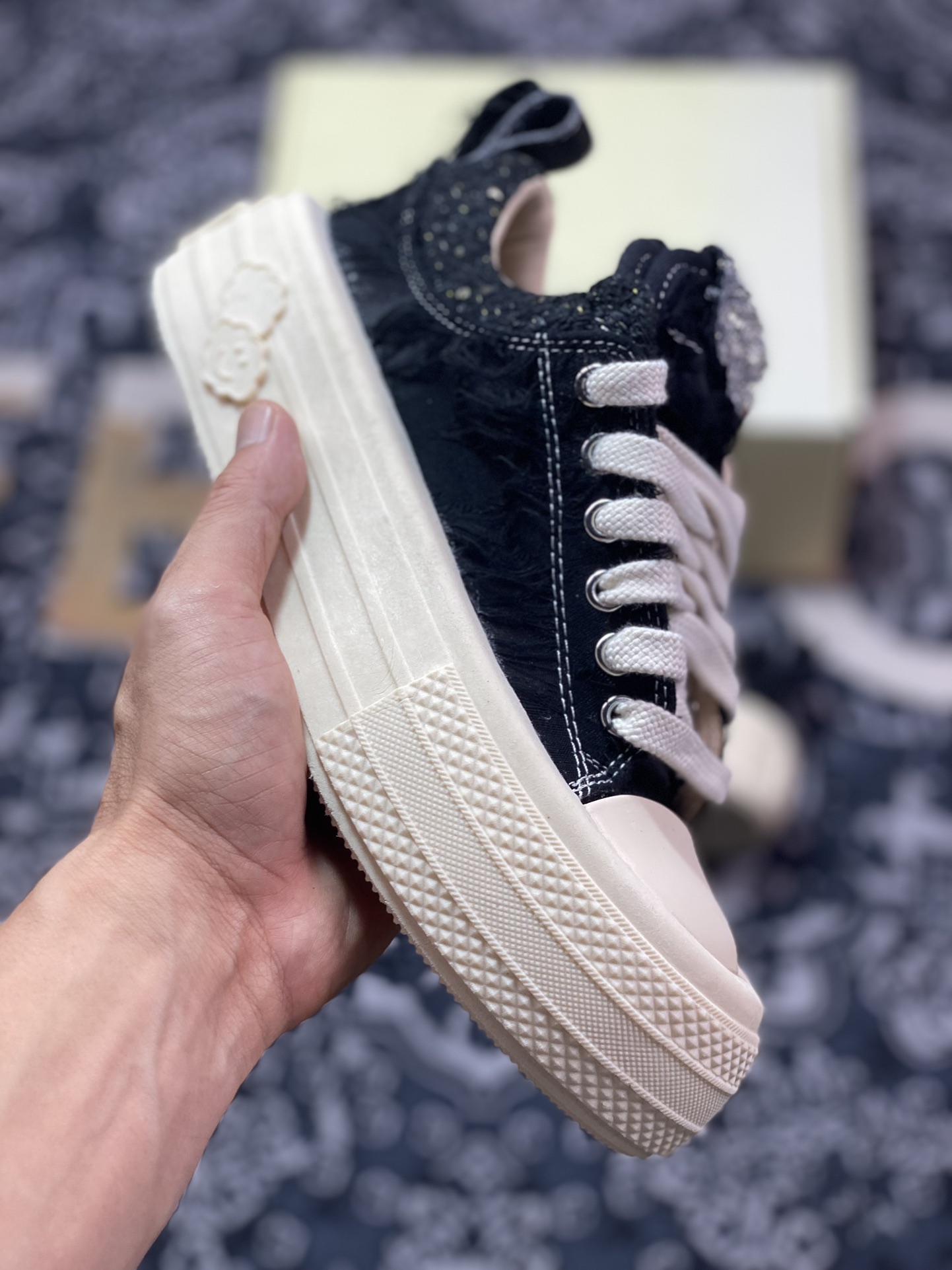 300 原装级别 赵露思/迪丽热巴 同款 国潮宝藏球鞋 新兴品牌FORESHADOW ”Double-Uni” Sneaker 厚底 耐磨防滑增高