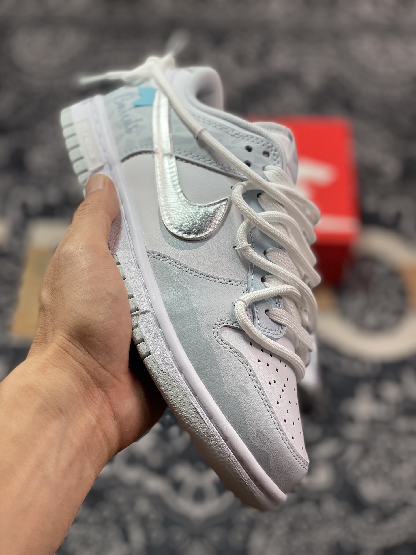 NK Dunk Low Retro 浅灰蓝 白银 SB绑带低帮休闲板鞋  HF0730-160