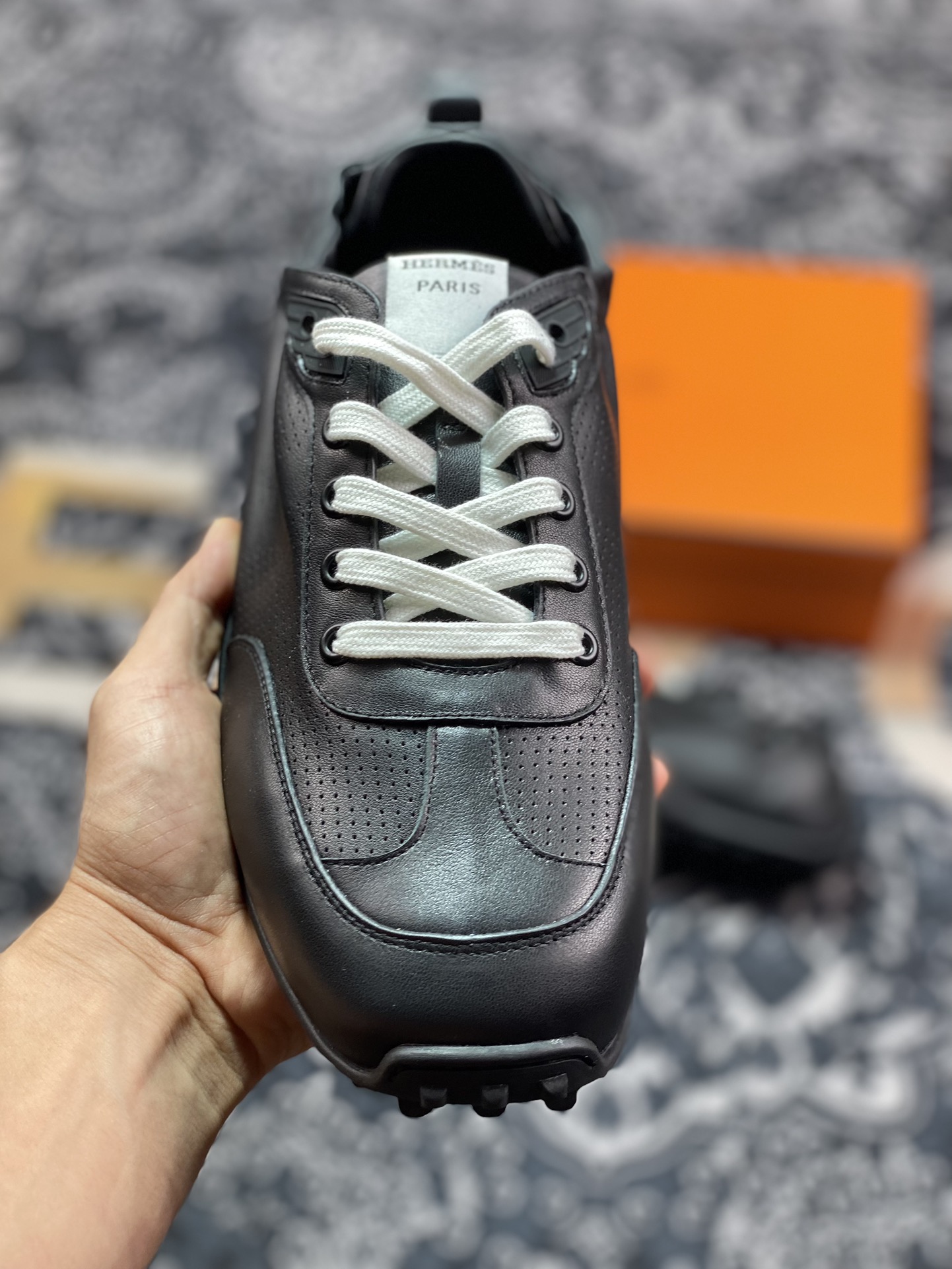 爱马仕/Hermès IN Leather Sneaker Low IN系列低帮免系带运动鞋“皮革全黑”H241193Z 02390