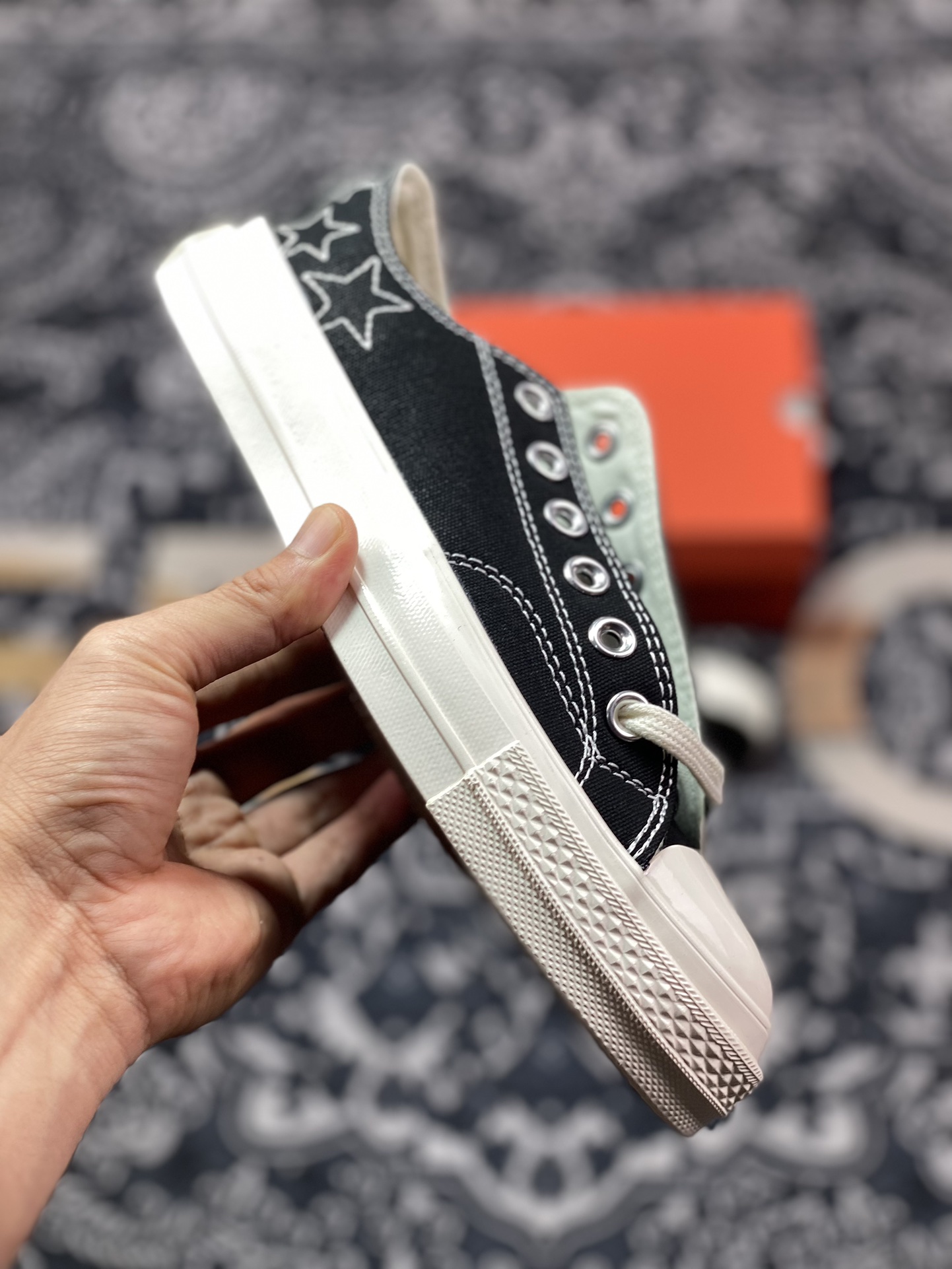 Converse Chuck 70 SNL 黑白星星 匡威新款 低帮休闲舒适帆布硫化鞋  A11612C