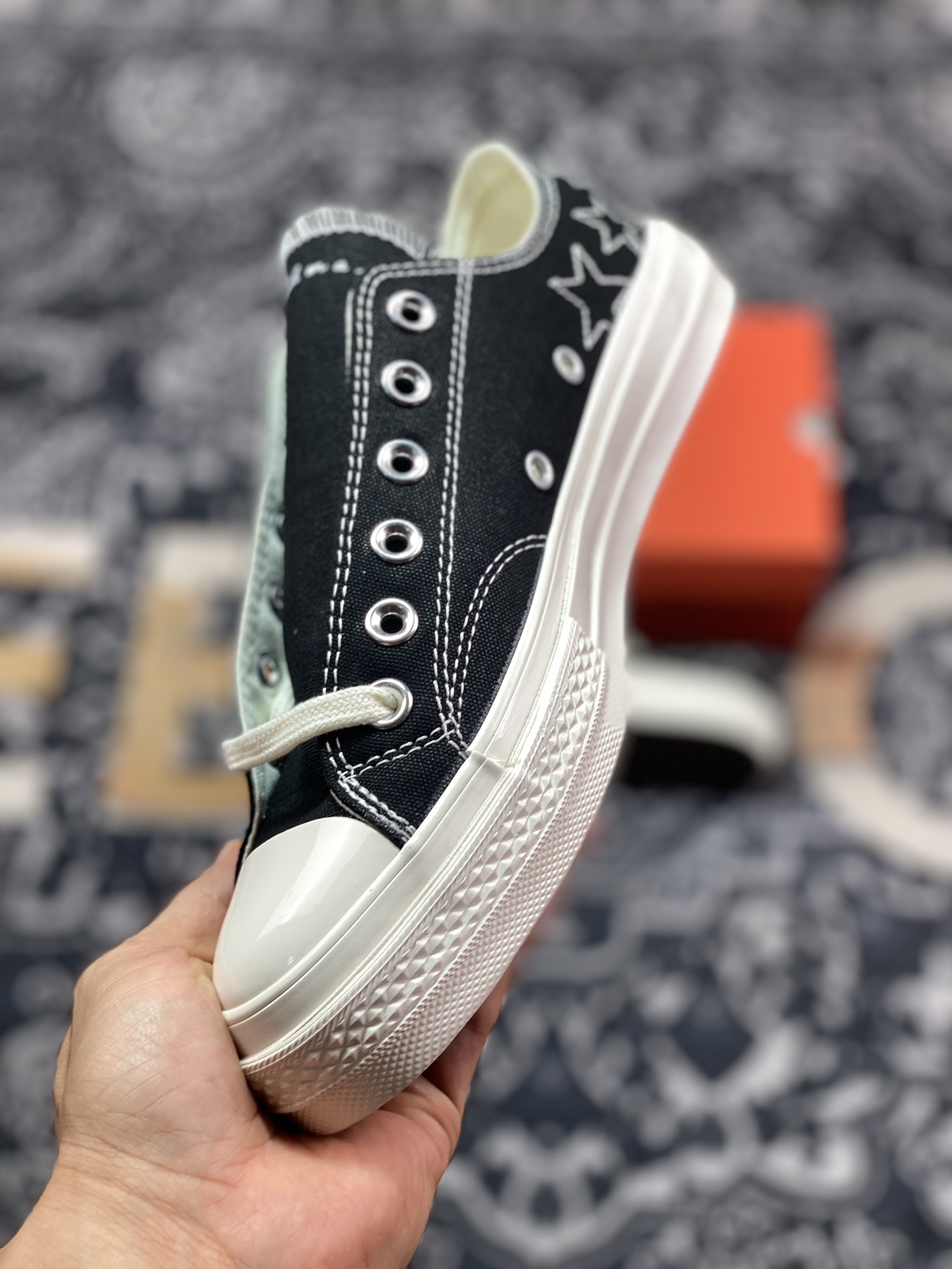 Converse Chuck 70 SNL 黑白星星 匡威新款 低帮休闲舒适帆布硫化鞋  A11612C