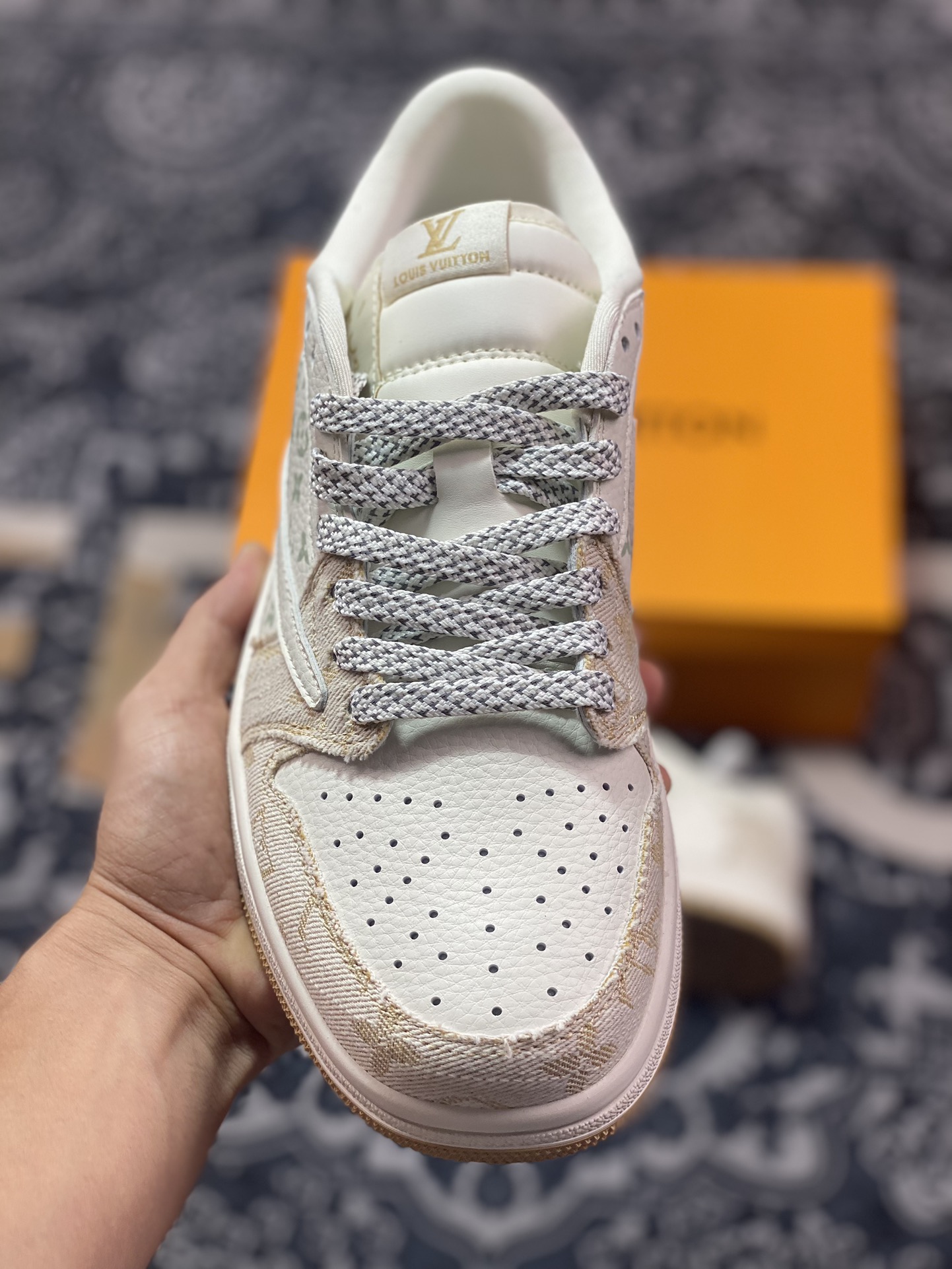 Fragment x TS x Air Jordan 1 Low x LV 三方联名倒钩低帮  SJ2068-009