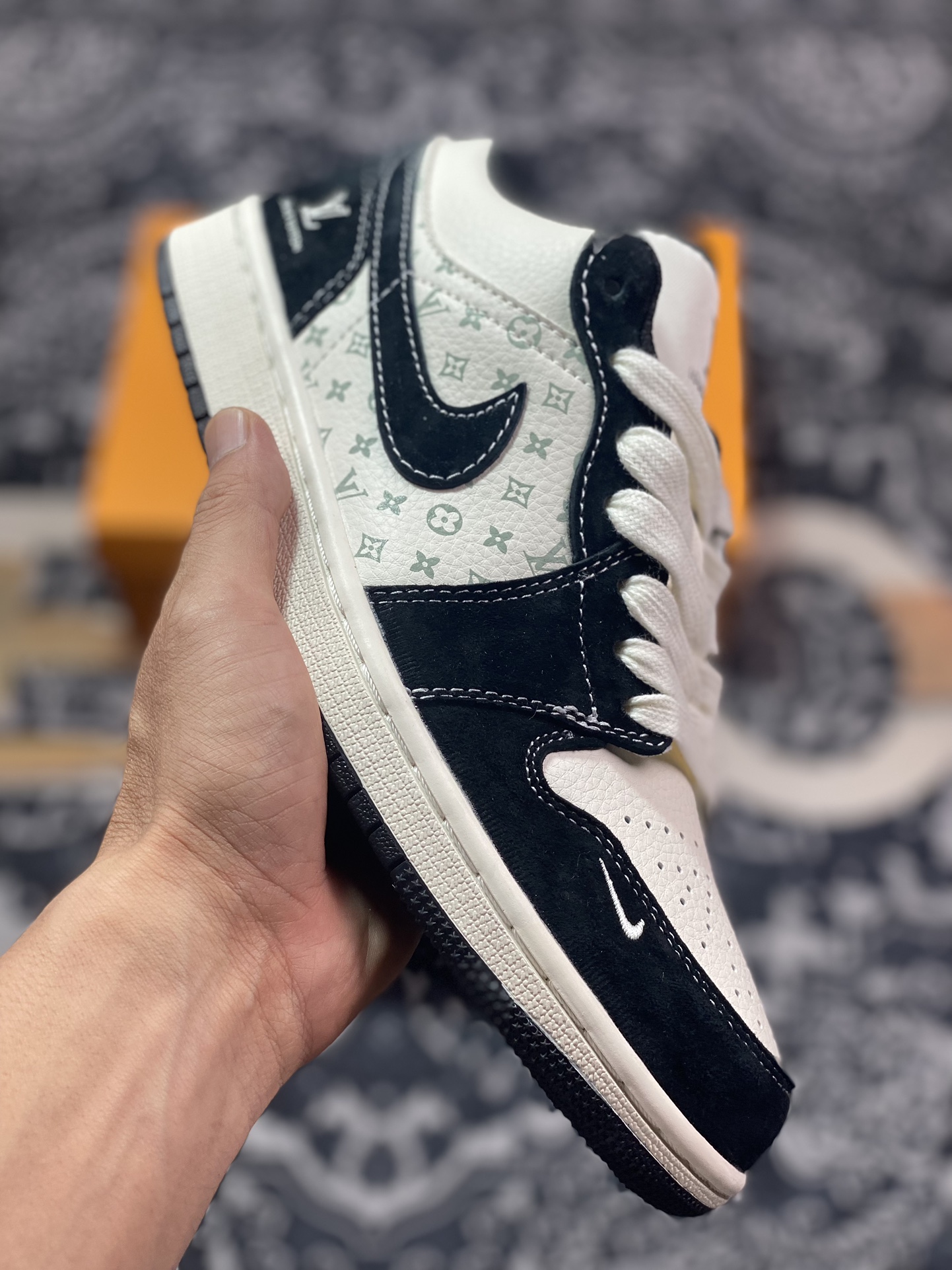 Fragment x TS x Air Jordan 1 Low x LV 三方联名倒钩低帮  SJ9950-007