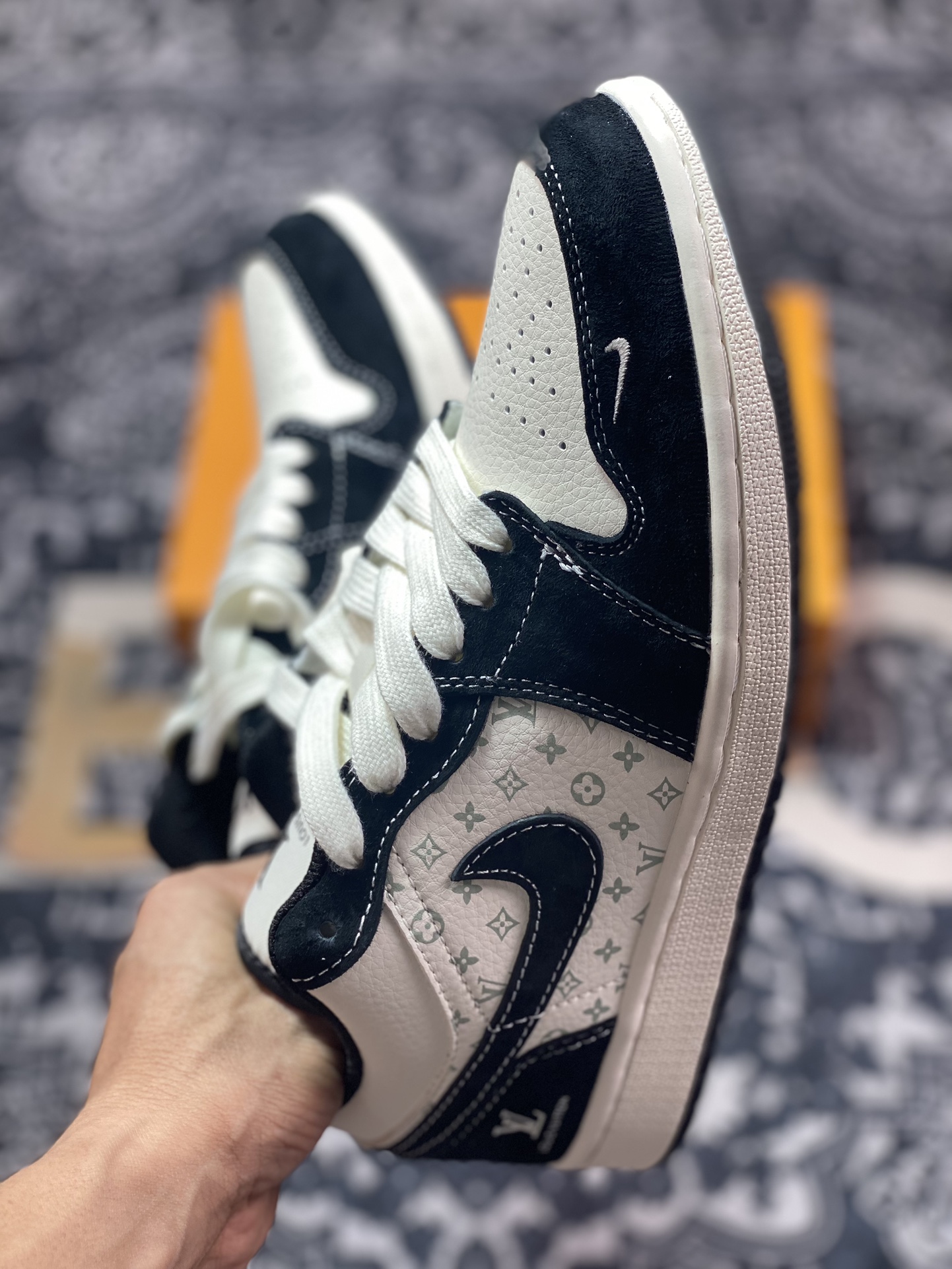 Fragment x TS x Air Jordan 1 Low x LV 三方联名倒钩低帮  SJ9950-007