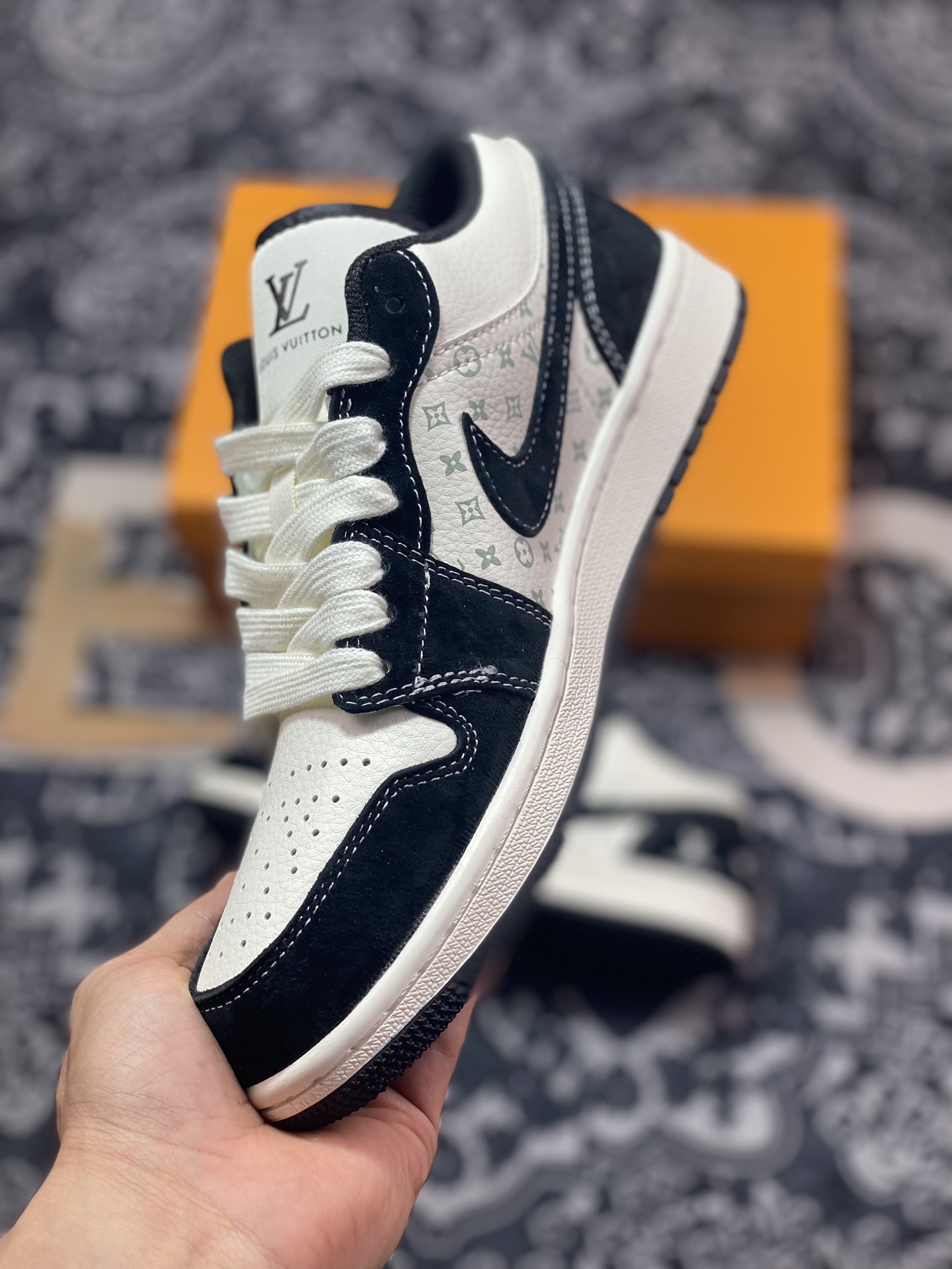 Fragment x TS x Air Jordan 1 Low x LV 三方联名倒钩低帮  SJ9950-007