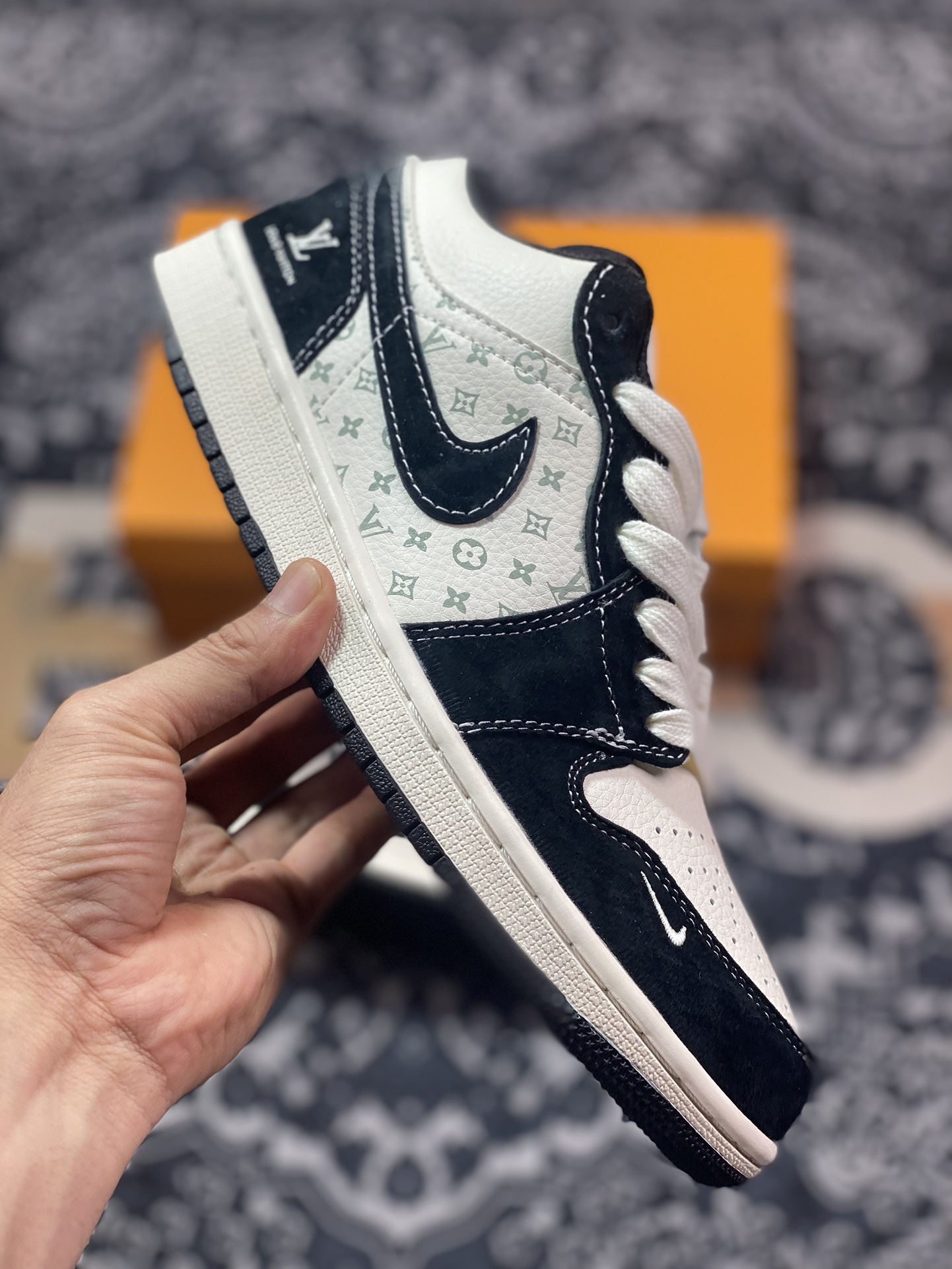 Fragment x TS x Air Jordan 1 Low x LV 三方联名倒钩低帮  SJ9950-007