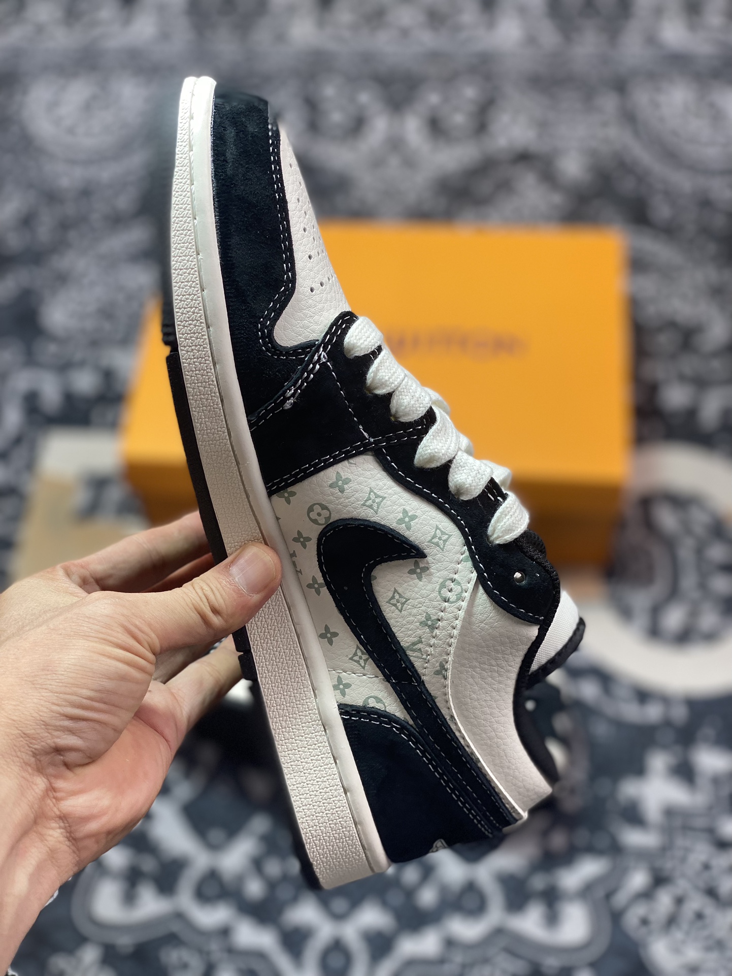 Fragment x TS x Air Jordan 1 Low x LV 三方联名倒钩低帮  SJ9950-007