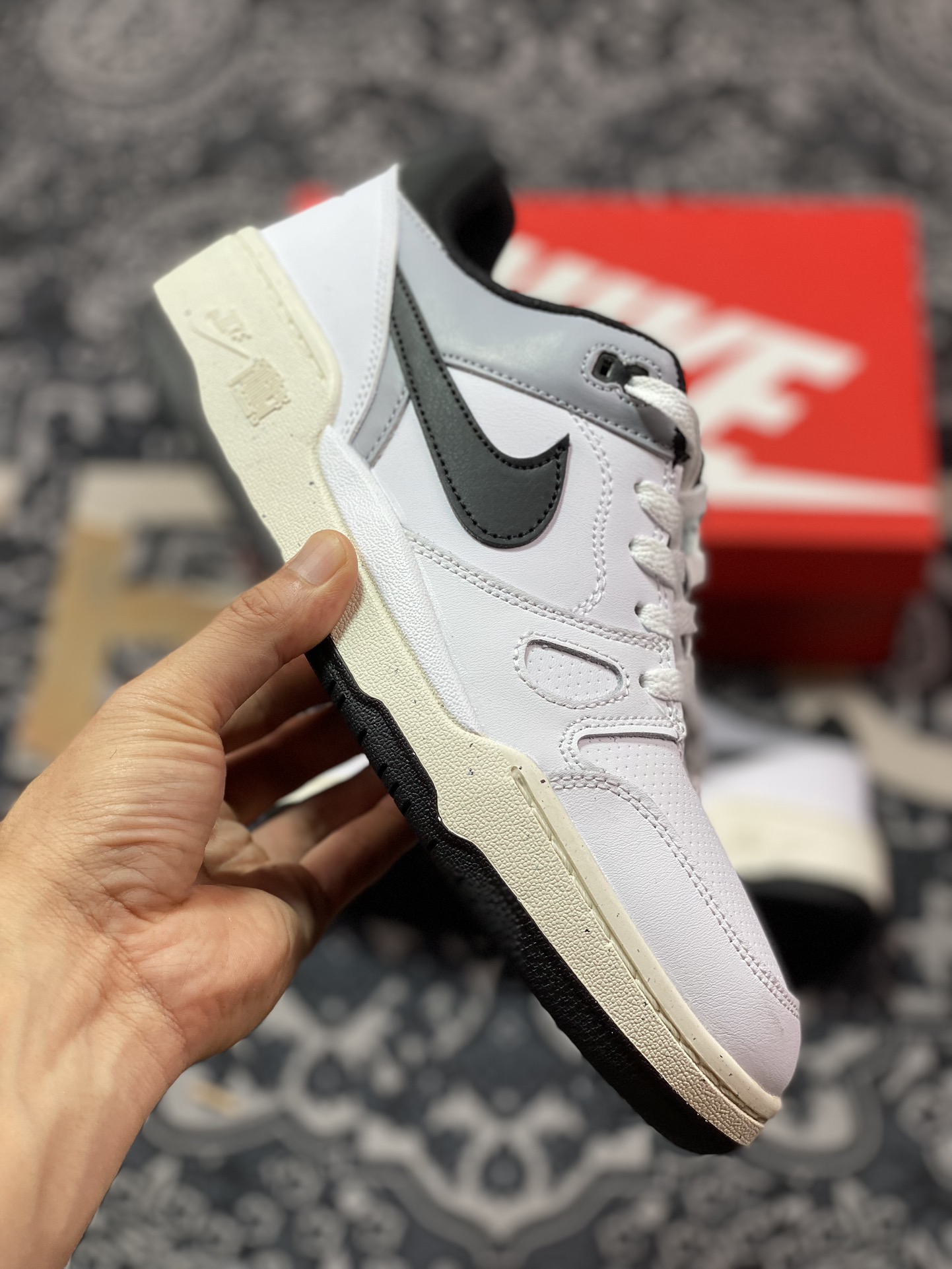 耐克Nike Full Force Low”White/Black/Grey”全力篮球板鞋“皮革白黑灰”FB1362-101